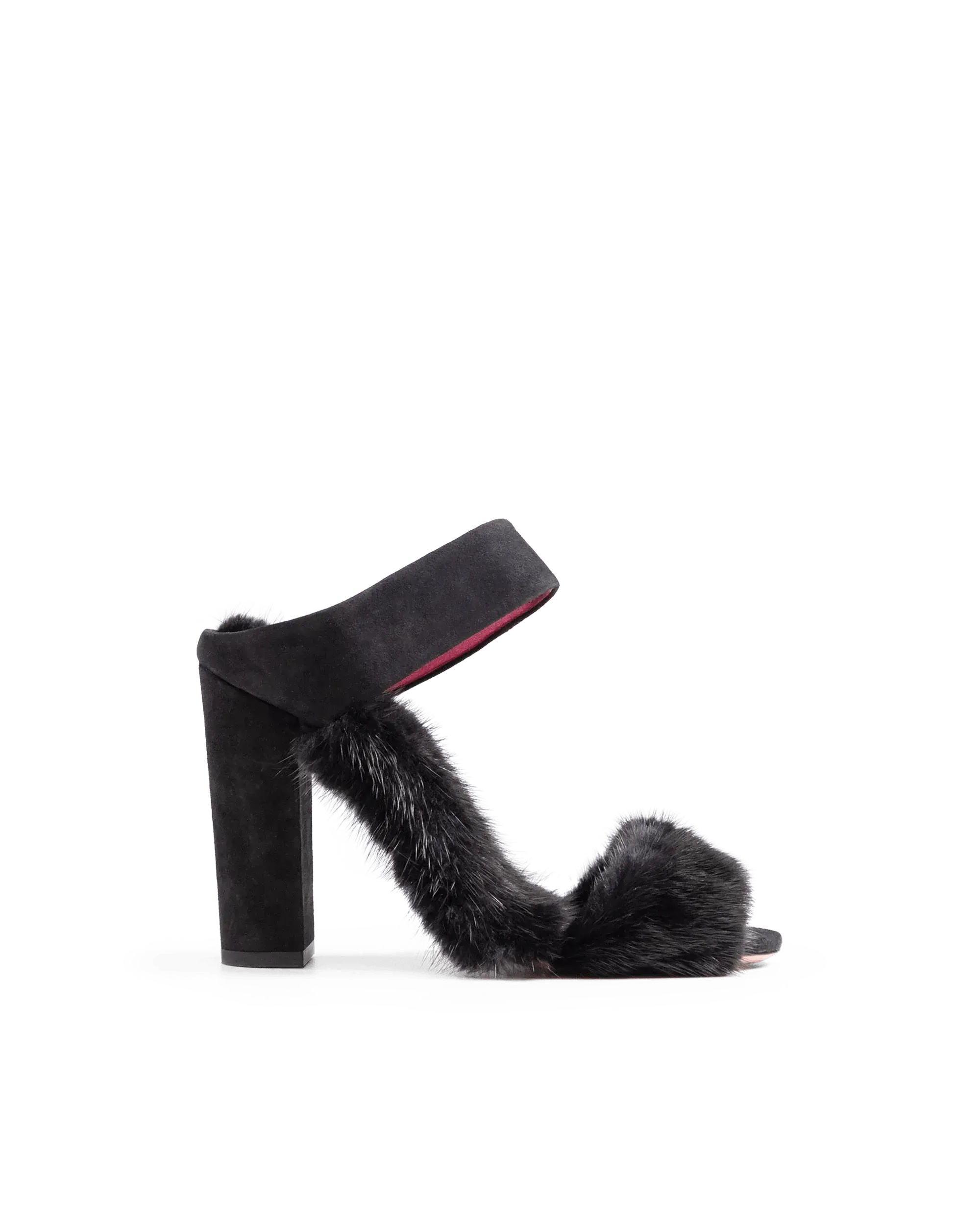 Suede Mink Fur Sandal - DIHSAN