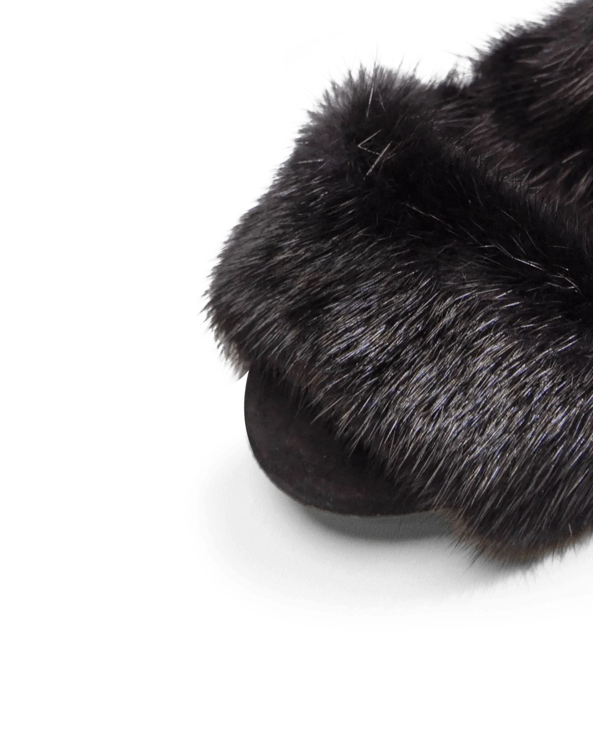 Suede Mink Fur Sandal - DIHSAN