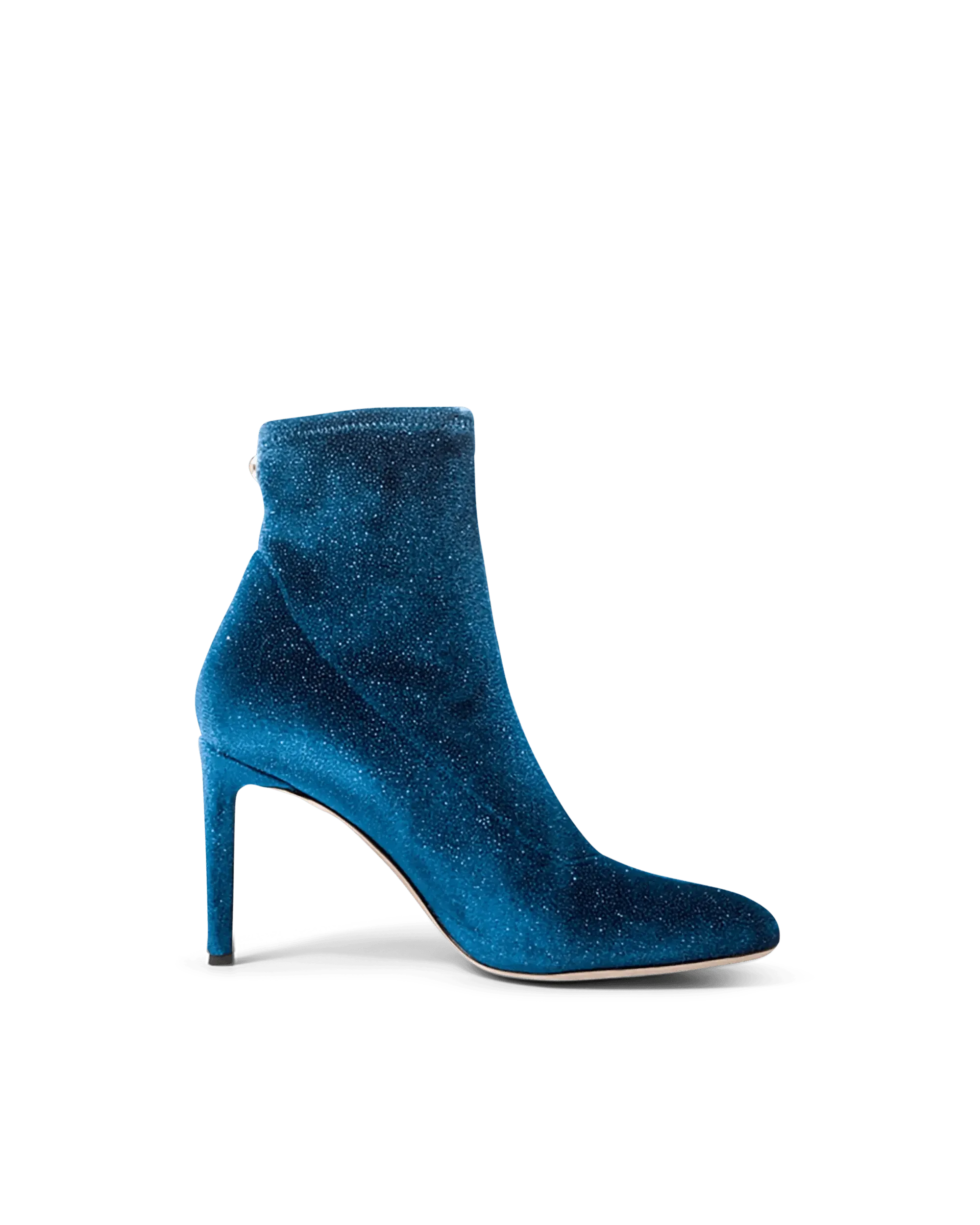 Glittery Stretch Heeled Boot - DIHSAN