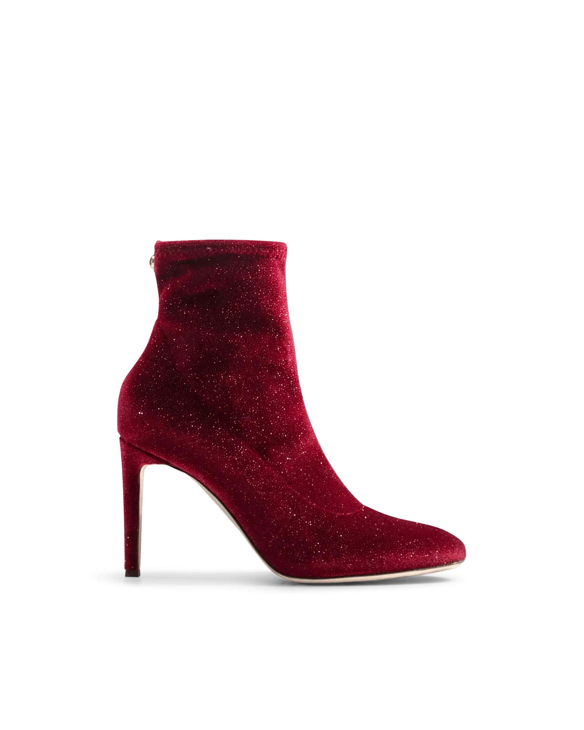 Glittery Stretch Heeled Boot - DIHSAN