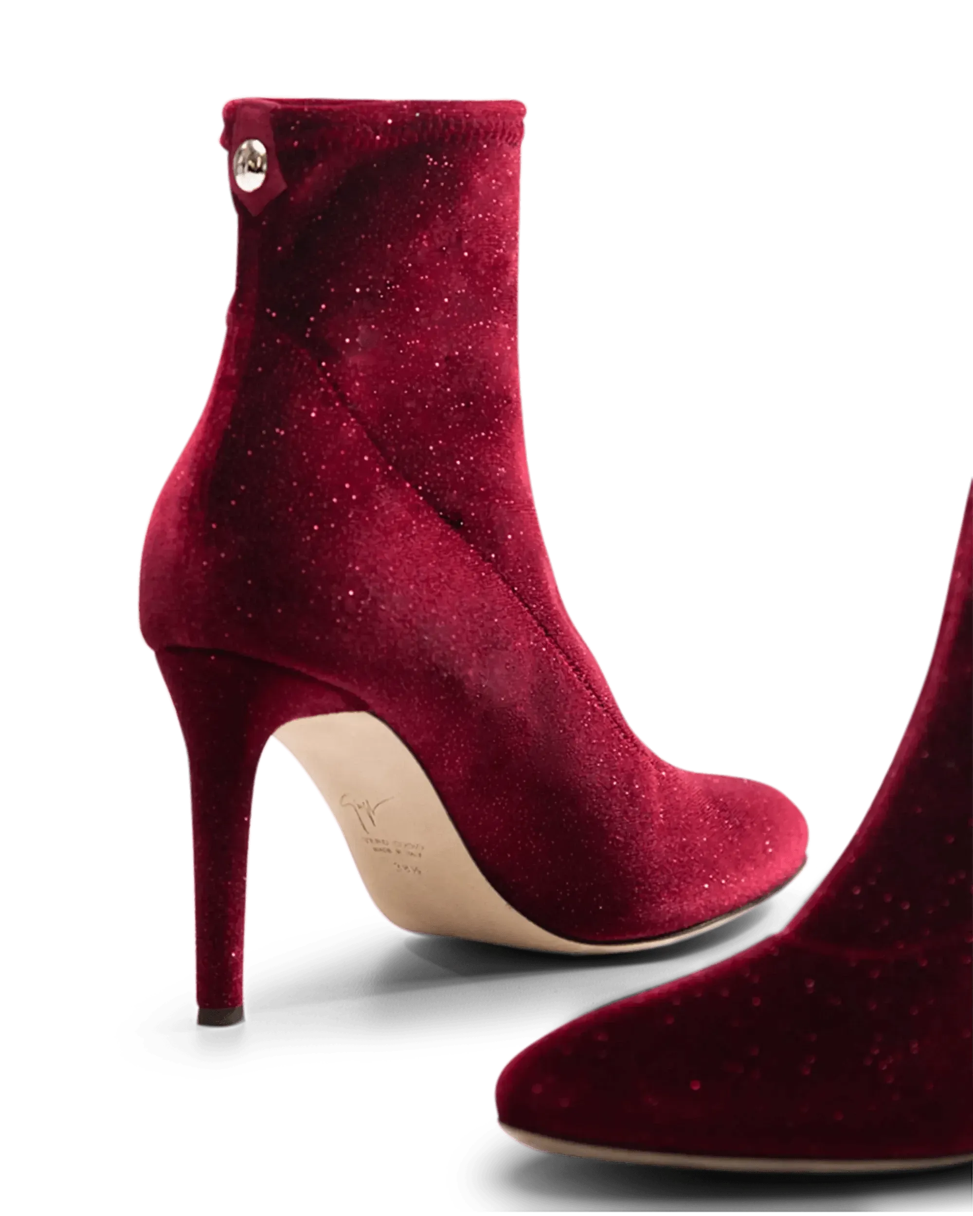 Glittery Stretch Heeled Boot - DIHSAN