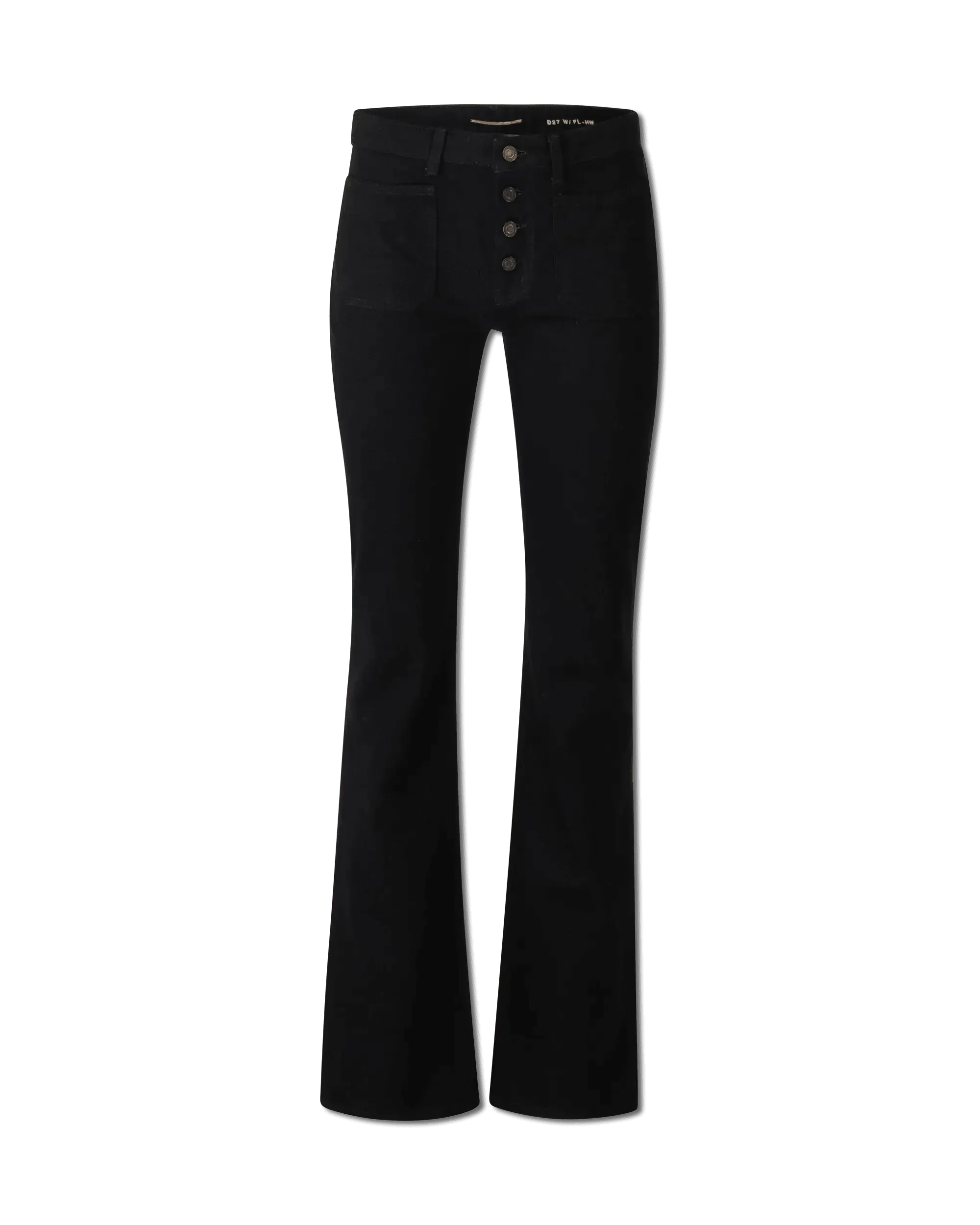 Flared Patch Pocket Jeans - DIHSAN