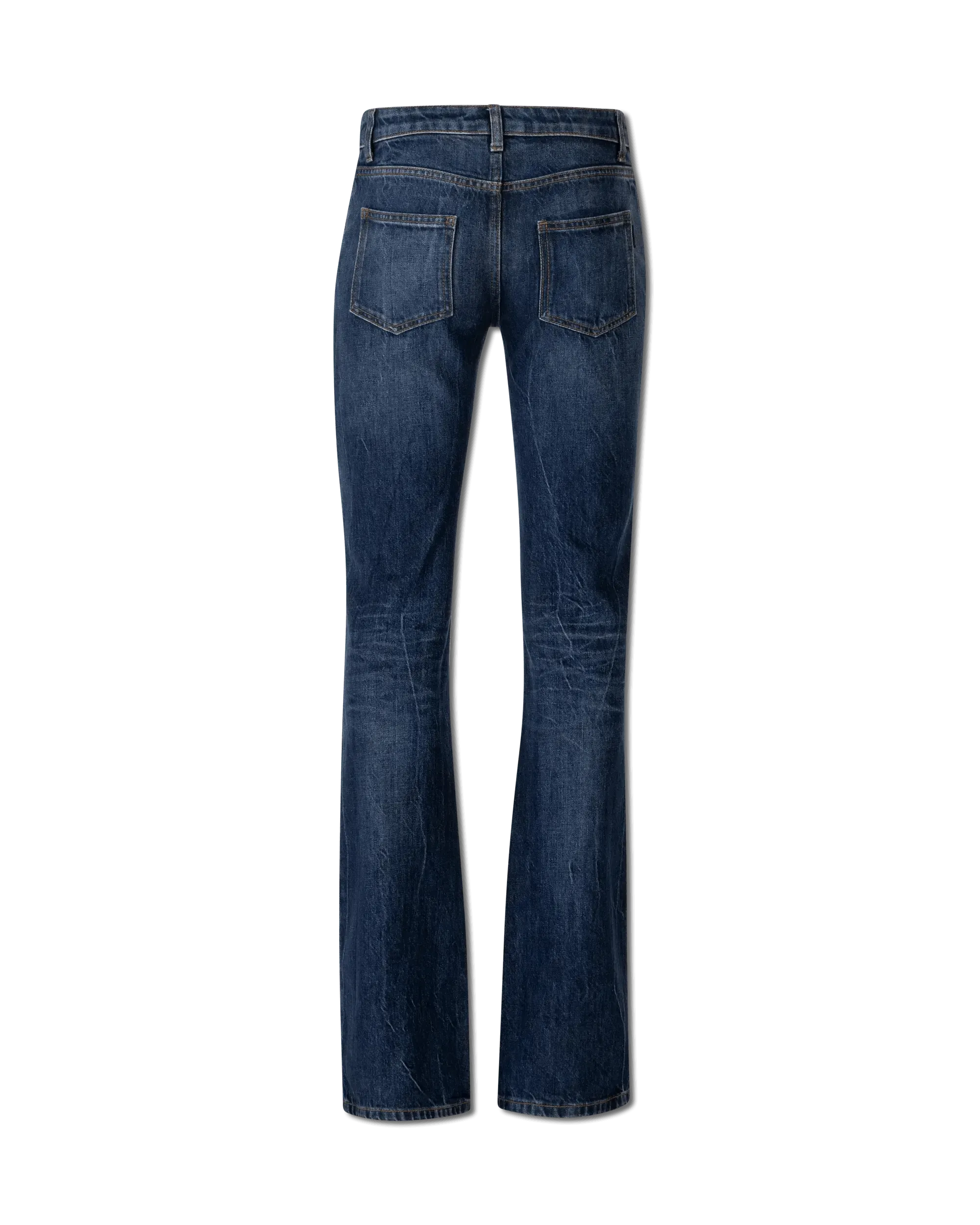 Flared Patch Pocket Jeans - DIHSAN