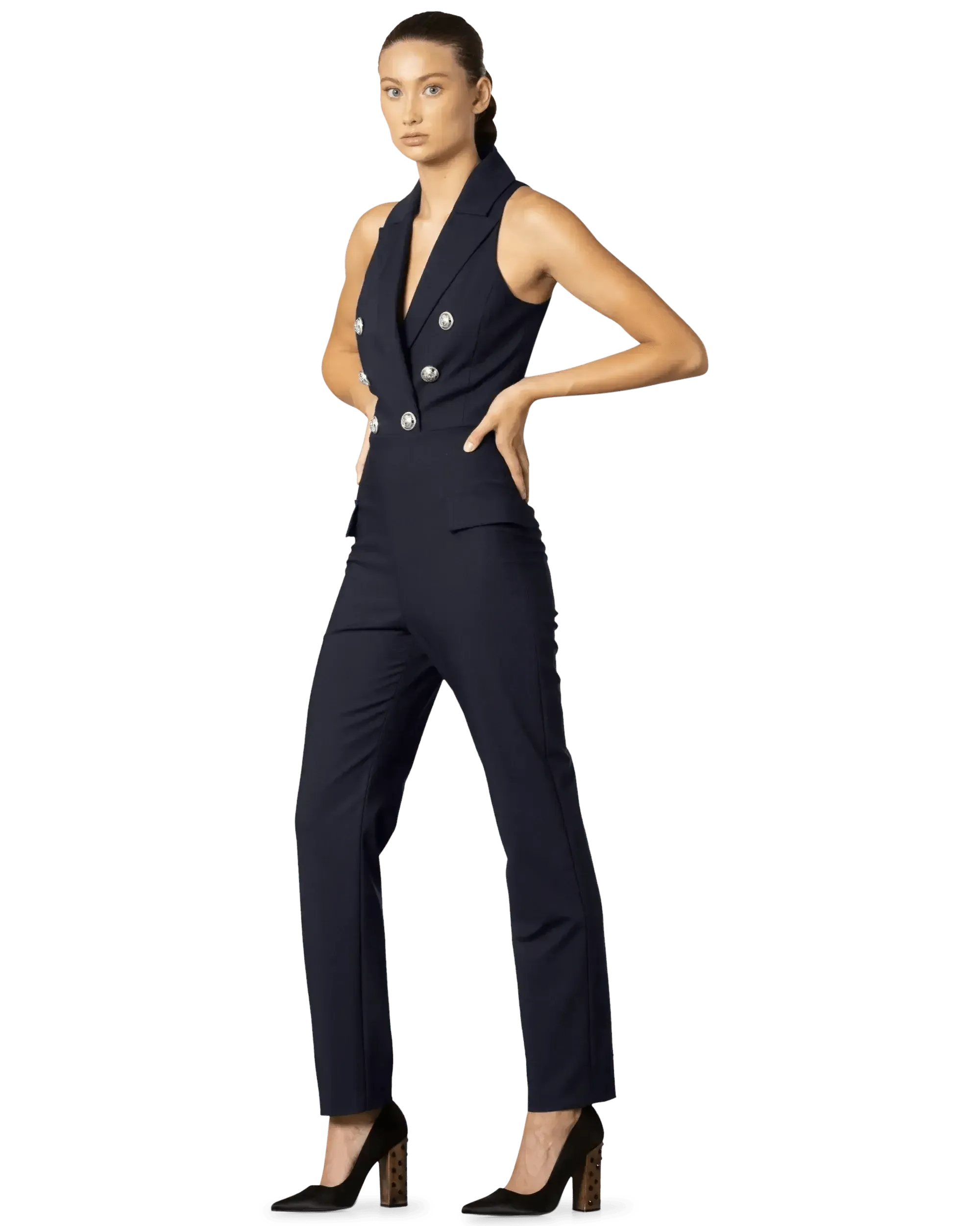 Double Breasted Jumpsuit - DIHSAN