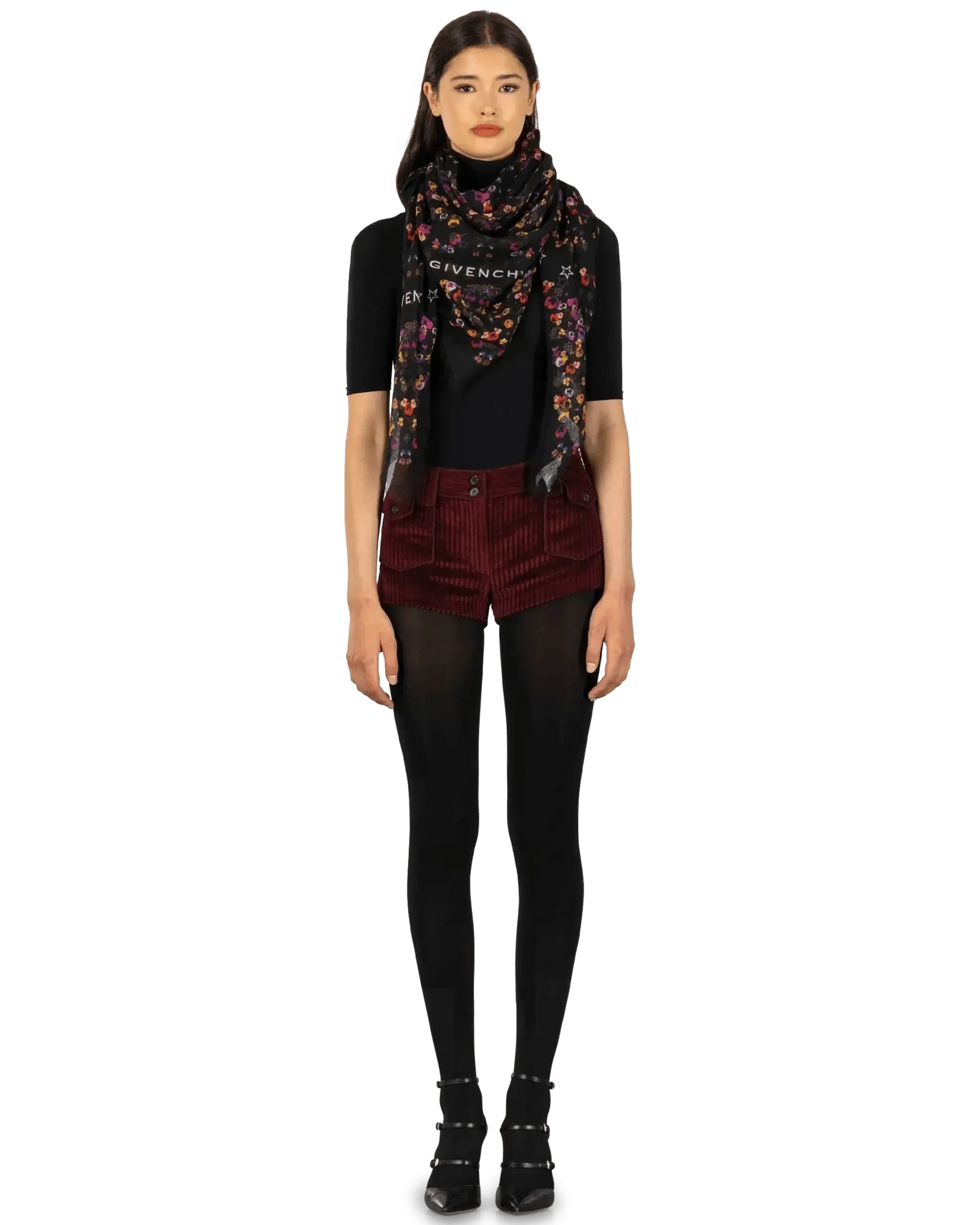 Cashmere Floral Scarf - DIHSAN
