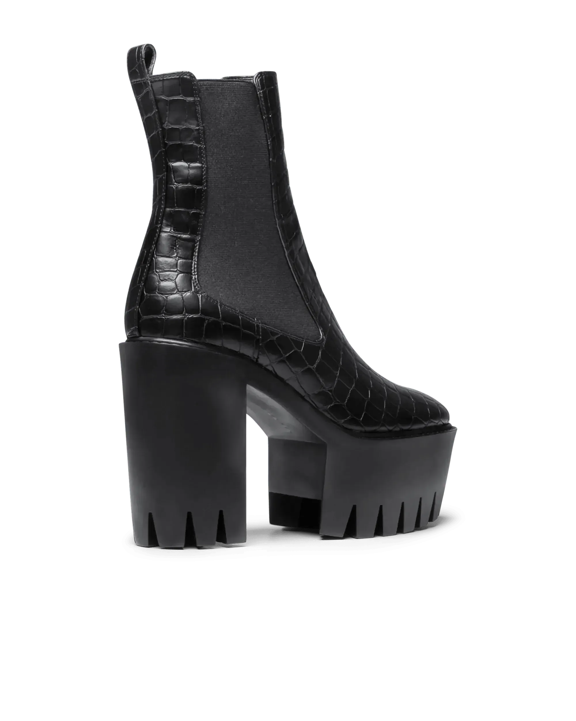 Croc Embossed Platform Bootie - DIHSAN