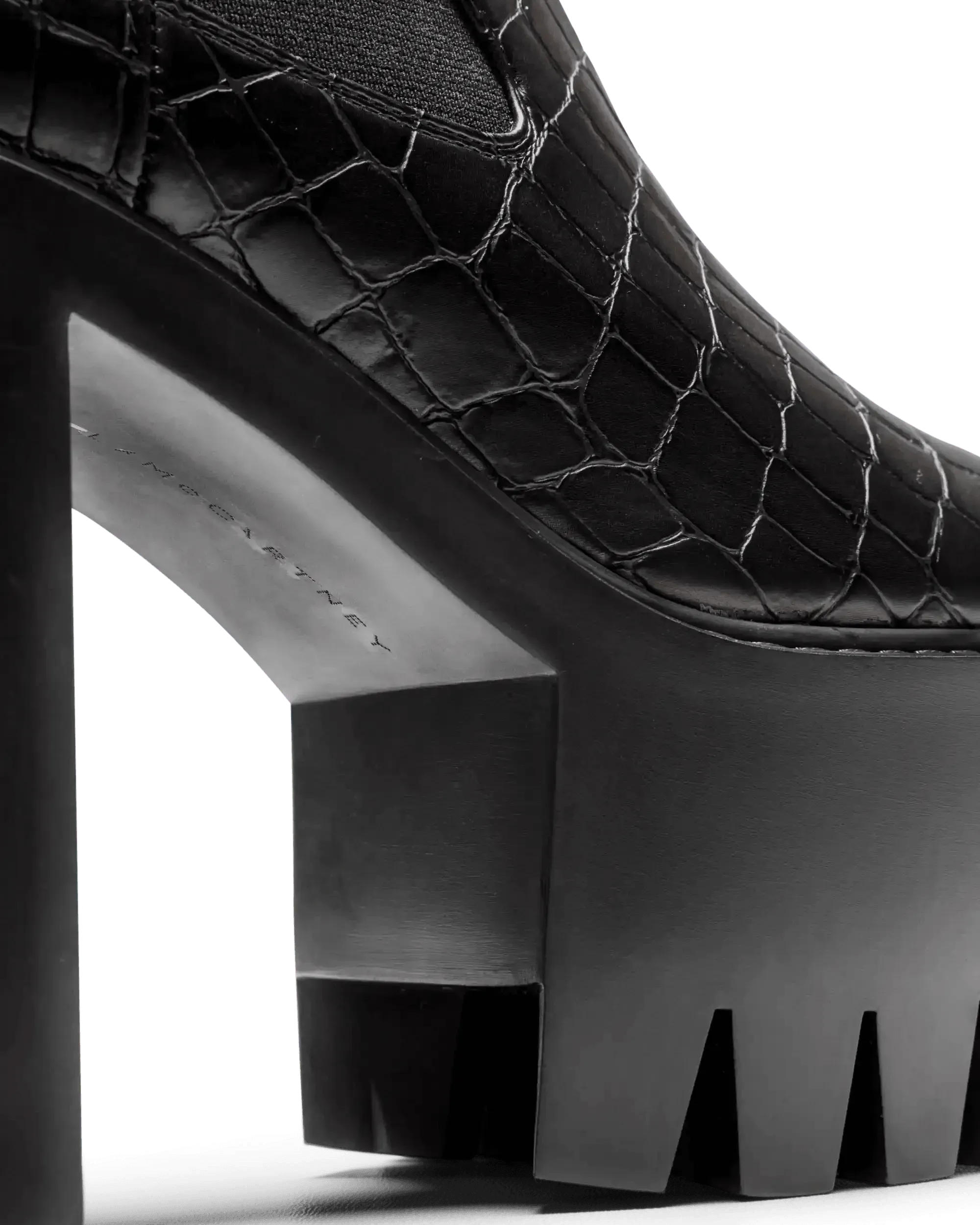 Croc Embossed Platform Bootie - DIHSAN