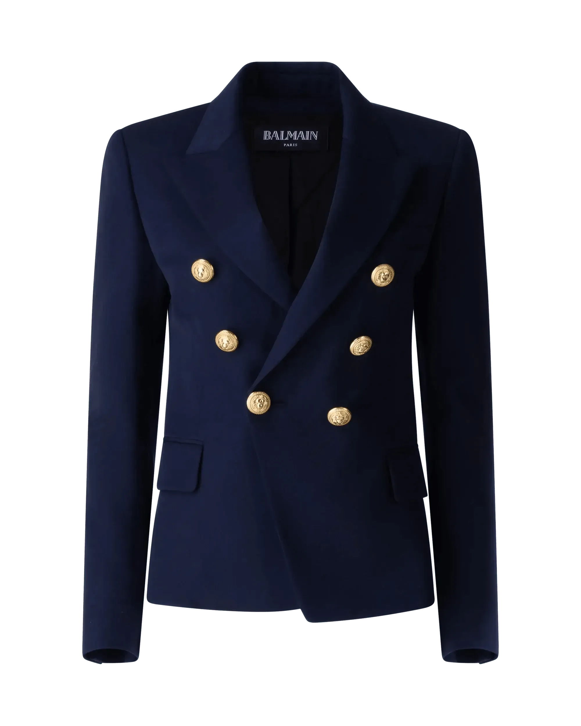 Peak Lapel Wool Blazer - DIHSAN