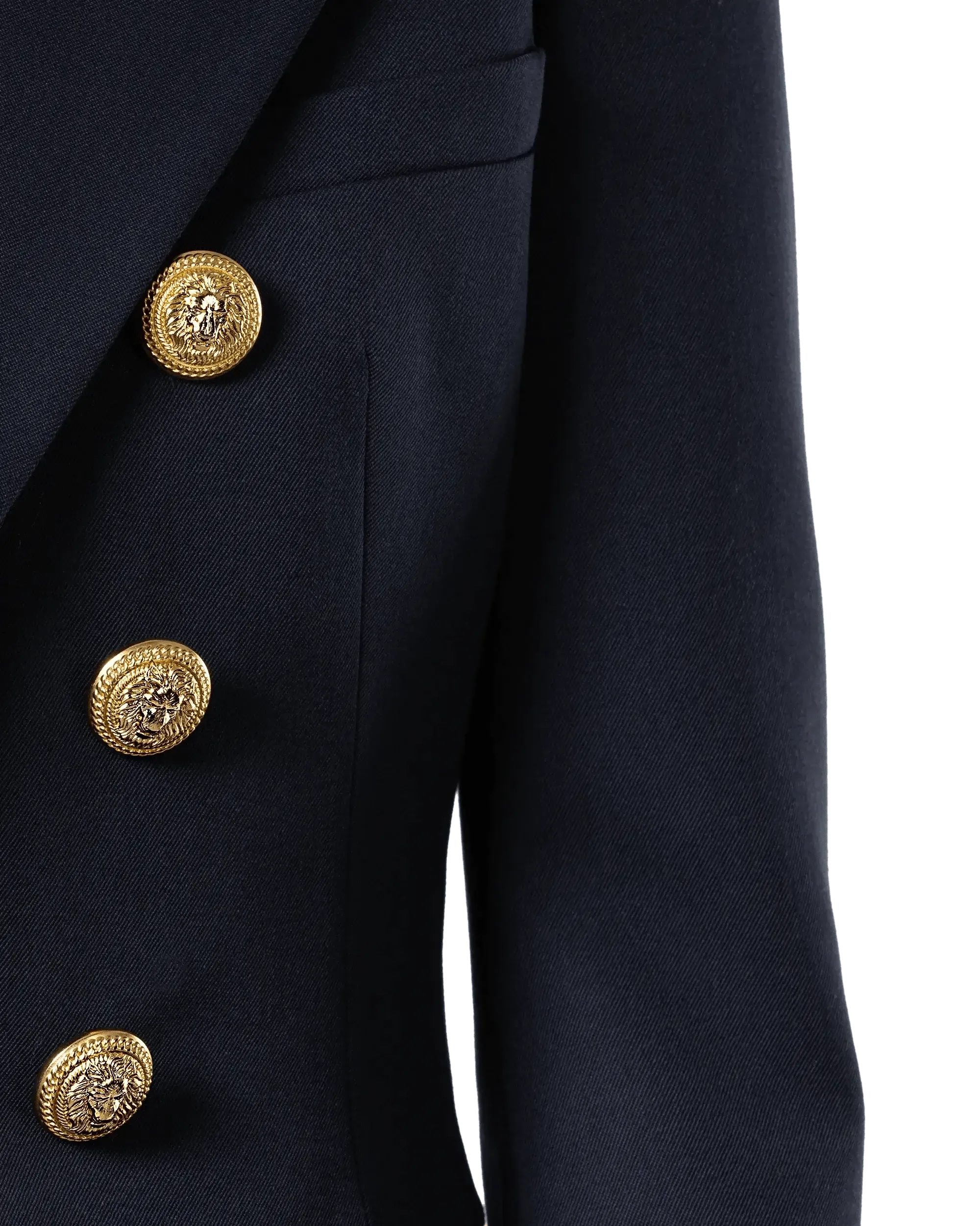 Peak Lapel Wool Blazer - DIHSAN