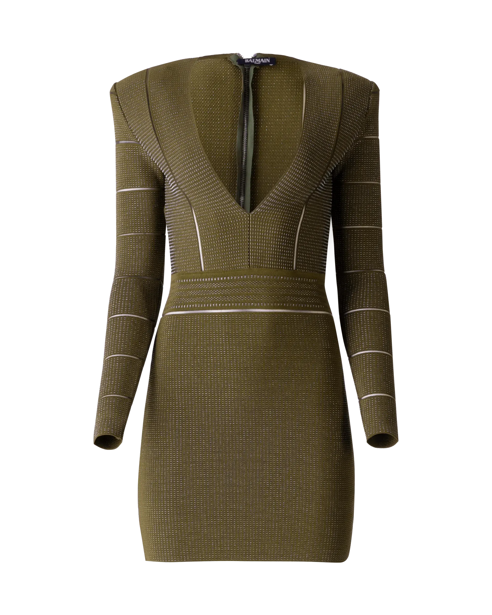 Mesh Panel Knit Dress - DIHSAN