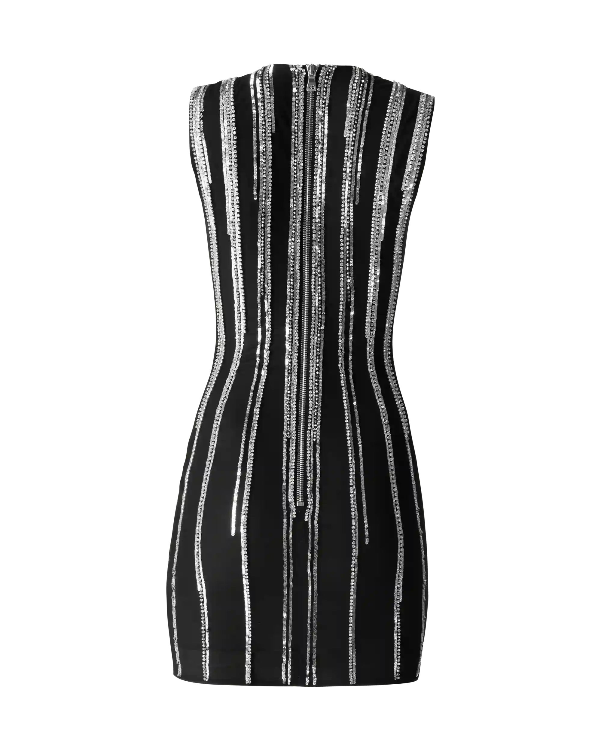 Striped Crystal Mini Dress