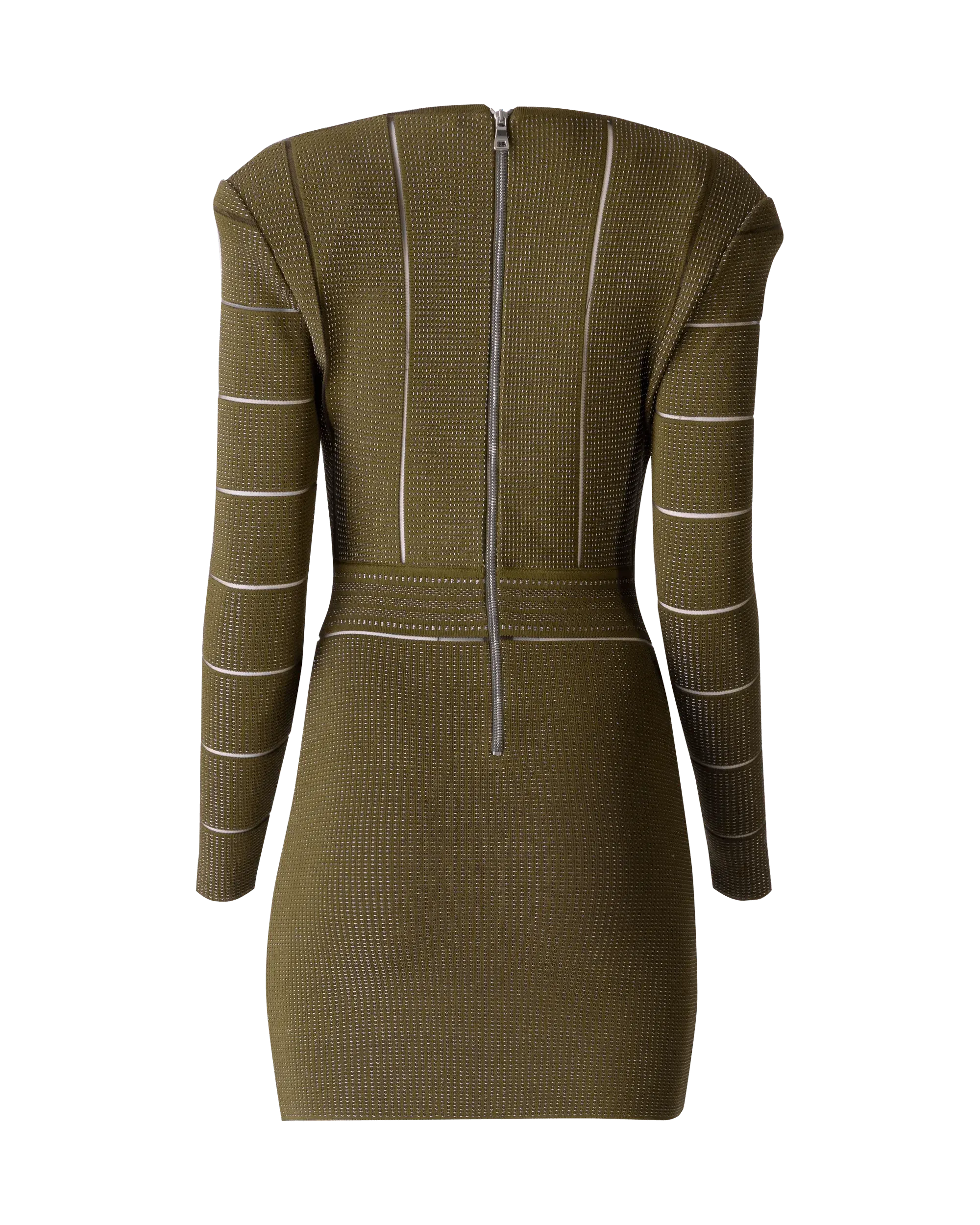 Mesh Panel Knit Dress - DIHSAN