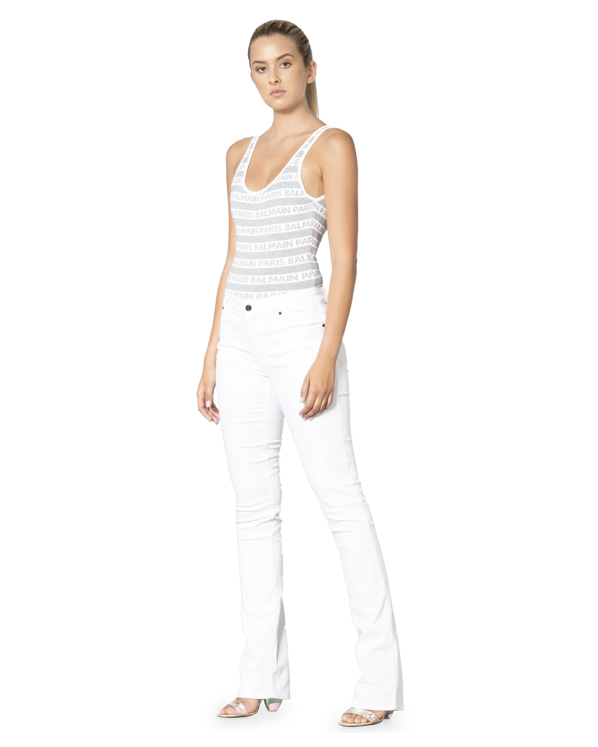 Striped Logo Bodysuit