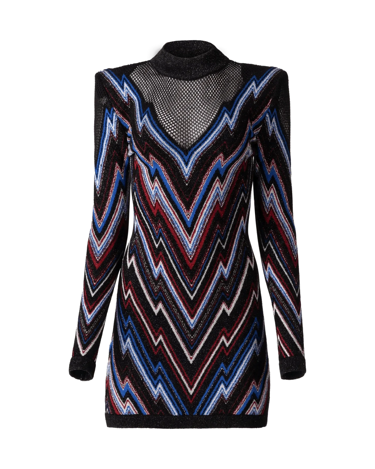 balmain chevron knit dress | Lightning Woven related:dudley-vest-top-sequin-knit-silver