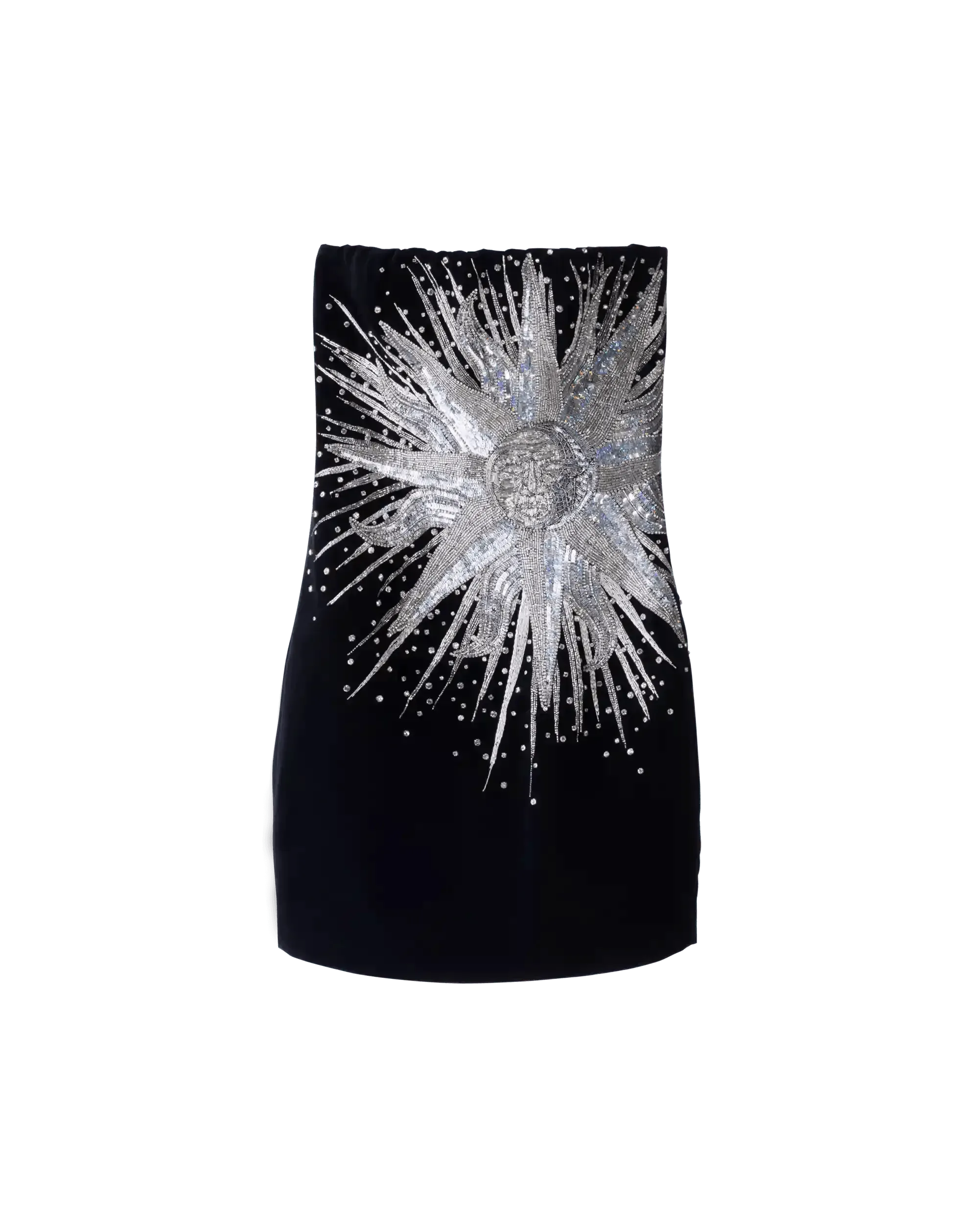 Sequin Sun Face Mini Dress - DIHSAN