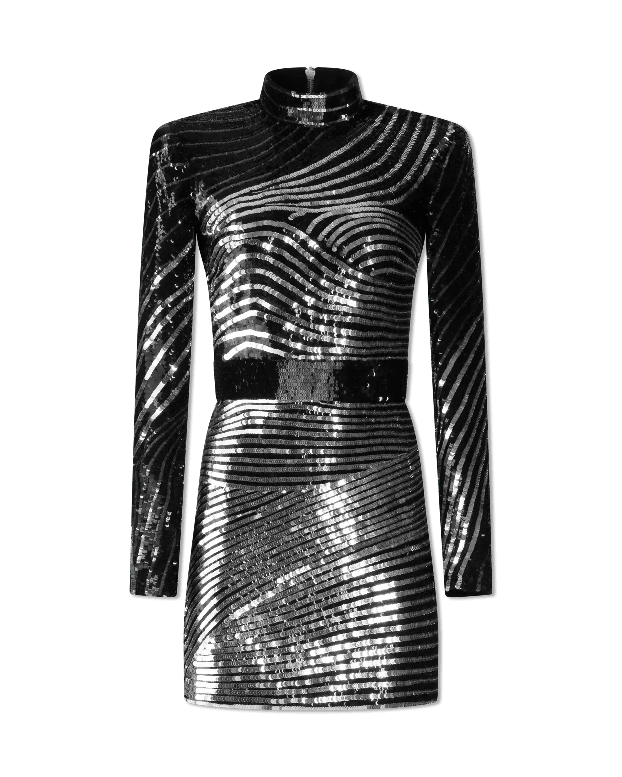 Two-Tone Sequin Dress - DIHSAN