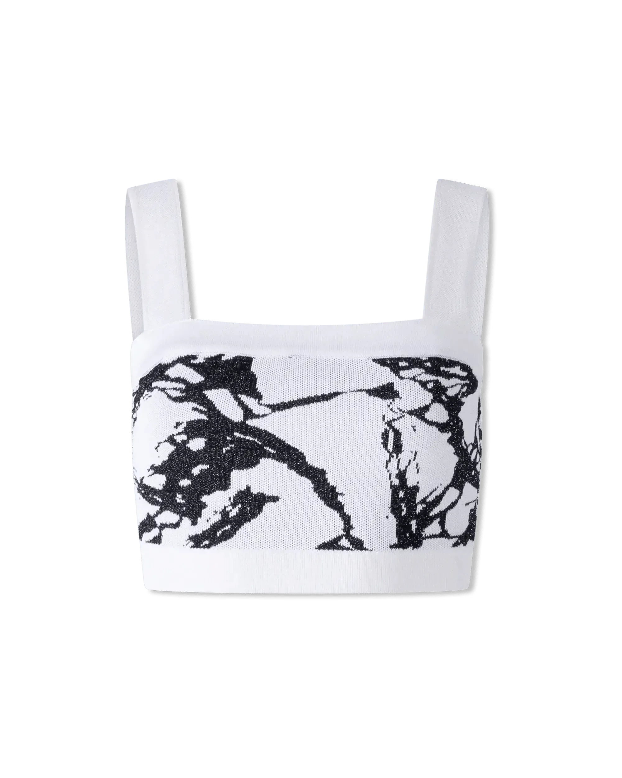 Marble Print Crop Top - DIHSAN