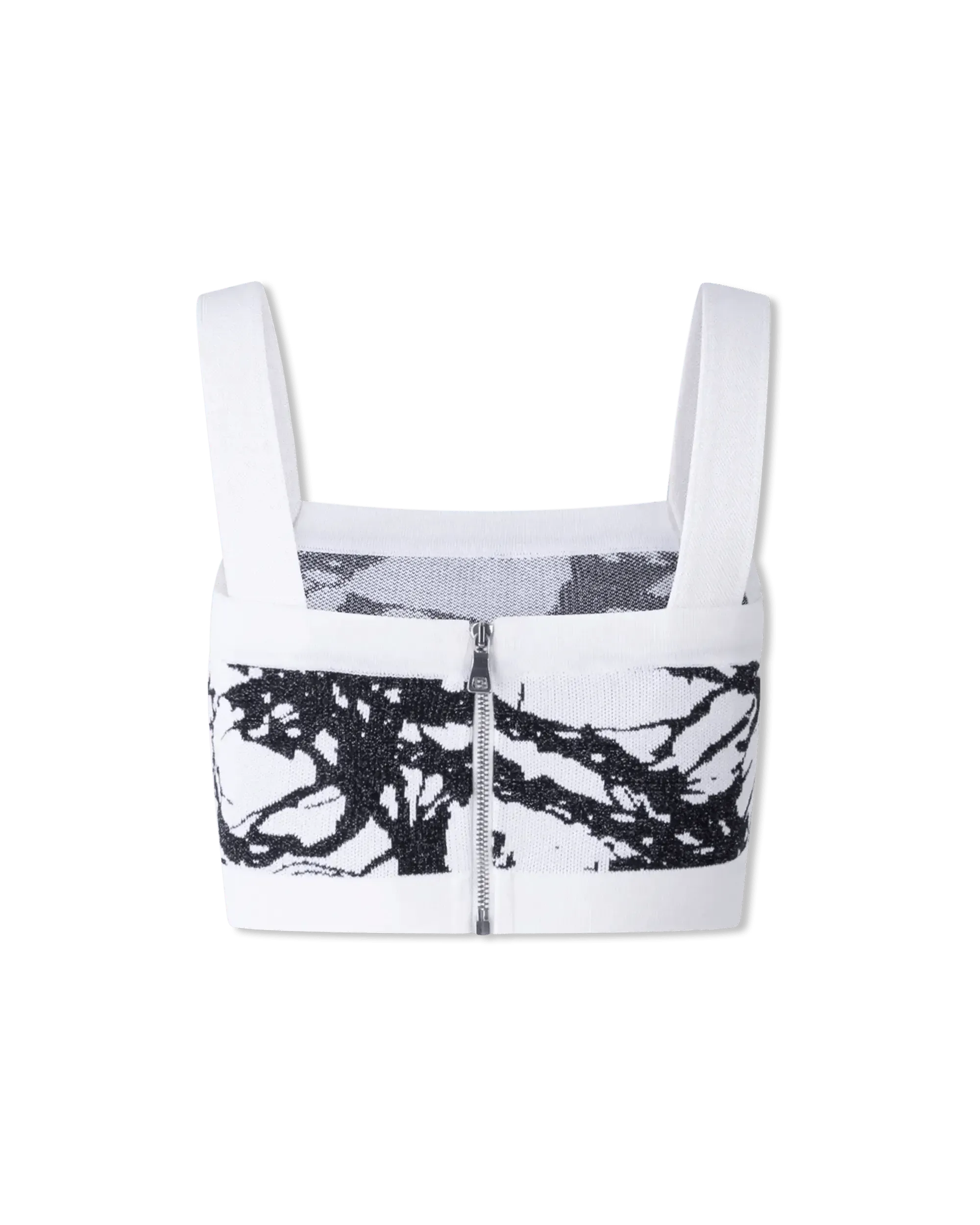 Marble Print Crop Top - DIHSAN