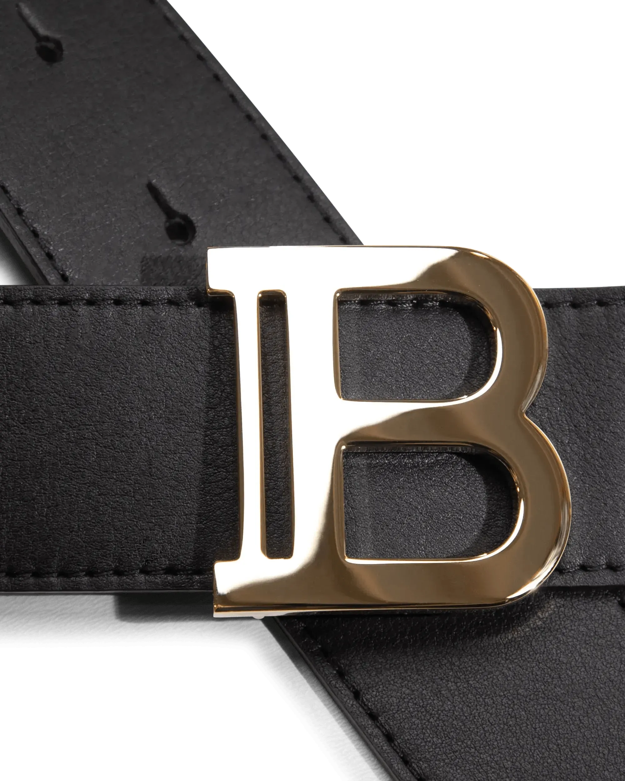 'B' Logo Leather Belt - DIHSAN