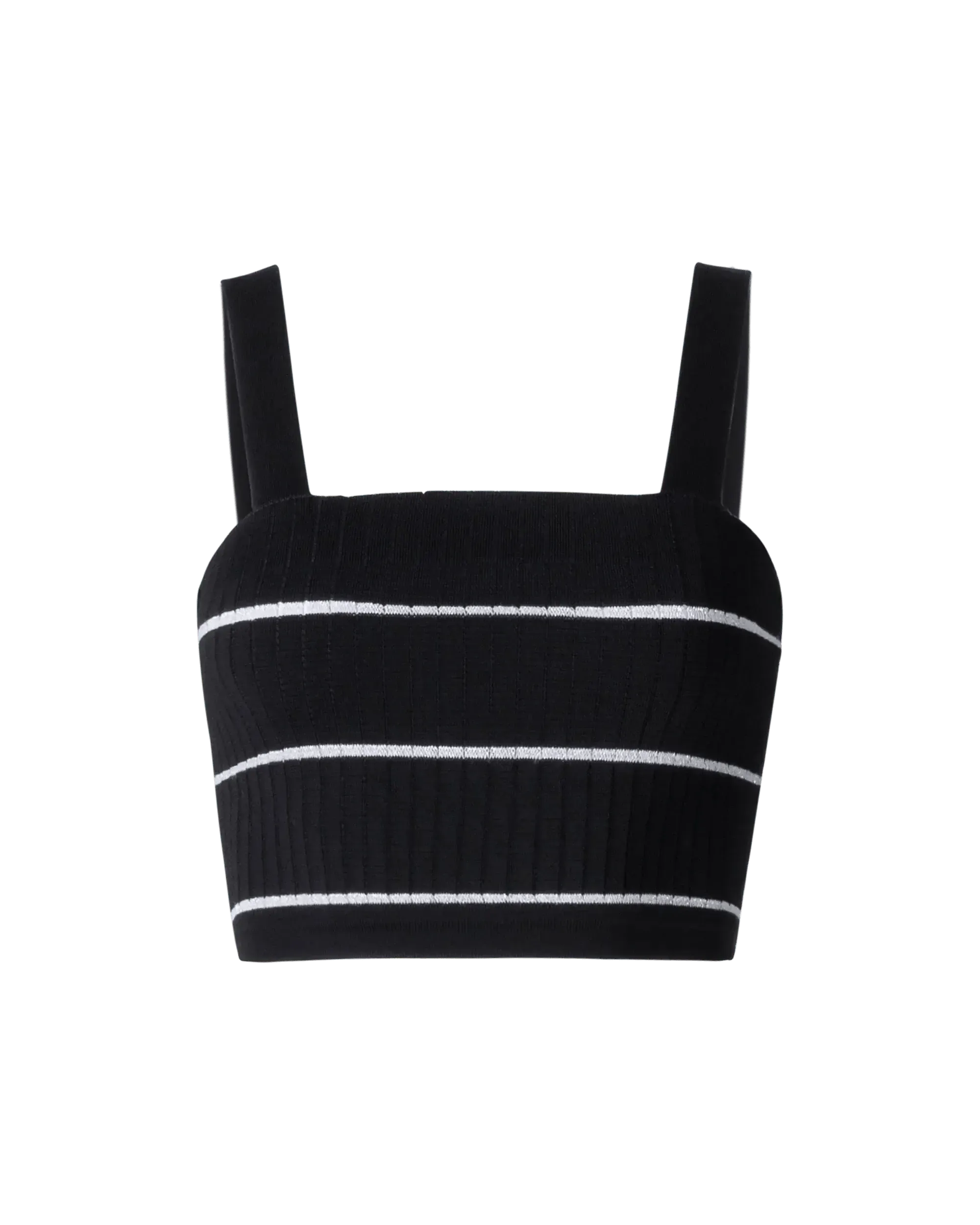 Striped Knit Crop Top - DIHSAN