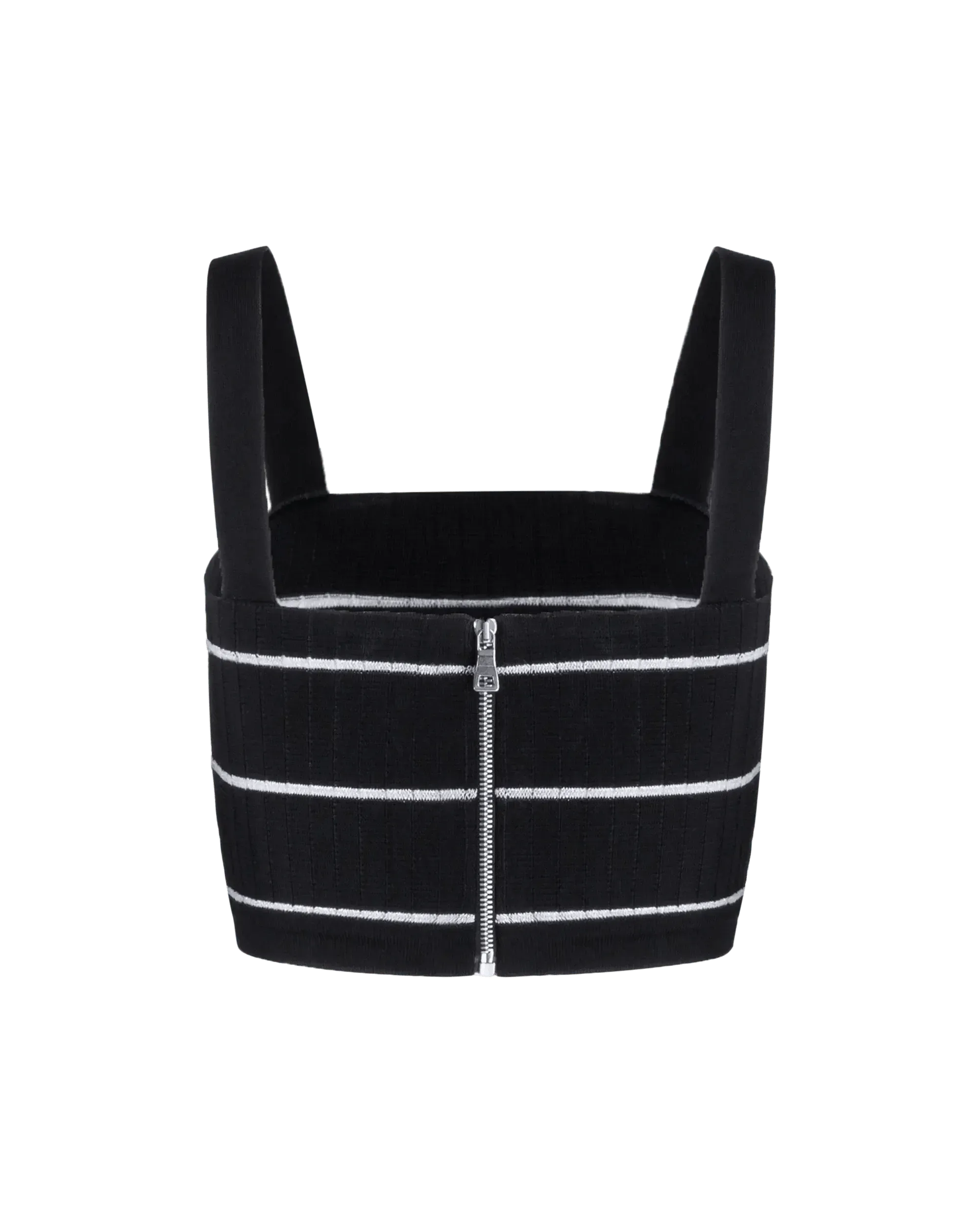 Striped Knit Crop Top - DIHSAN