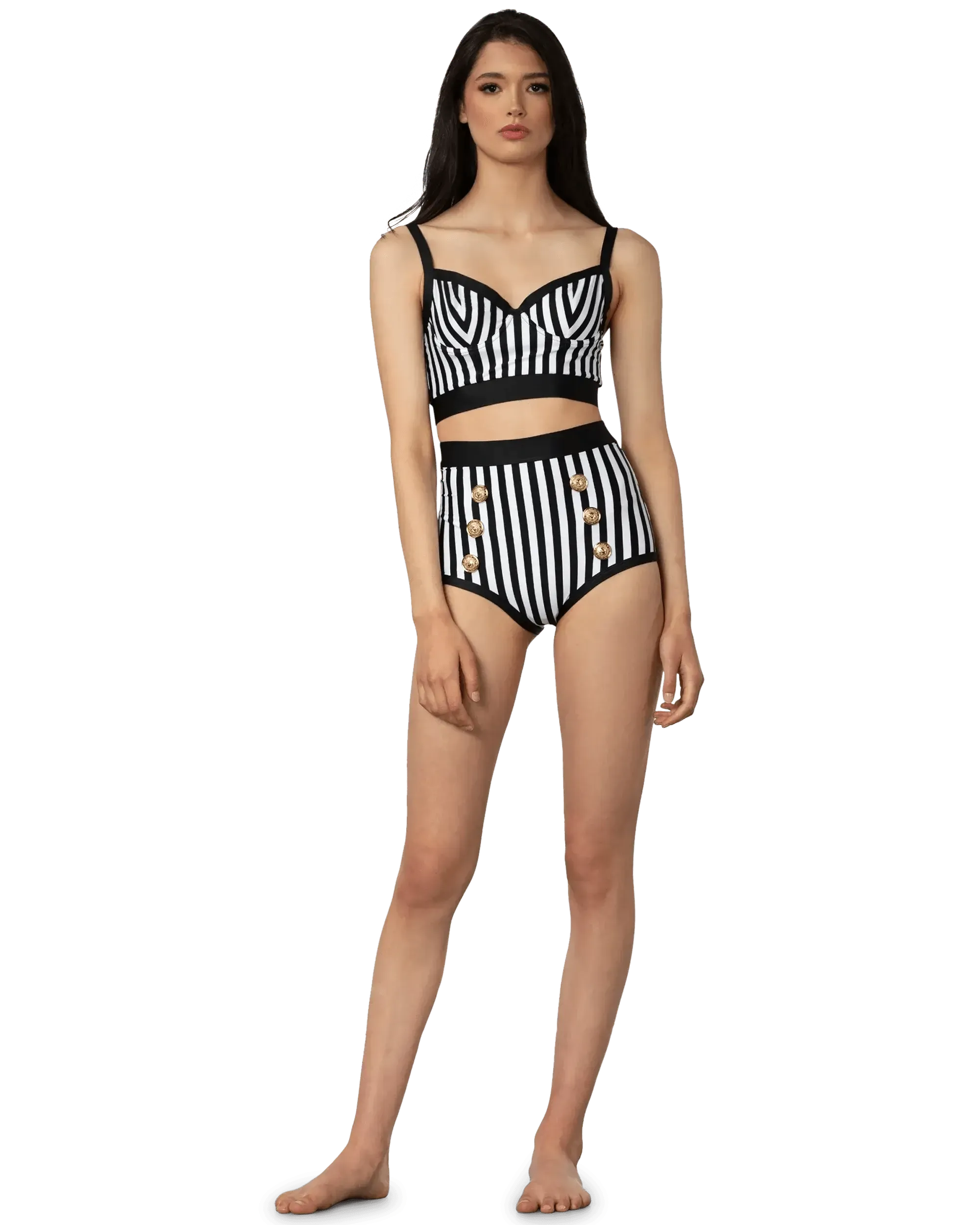 Striped Tankini Bottoms - DIHSAN