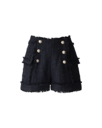 Tweed Gold-Tone Button Shorts - DIHSAN