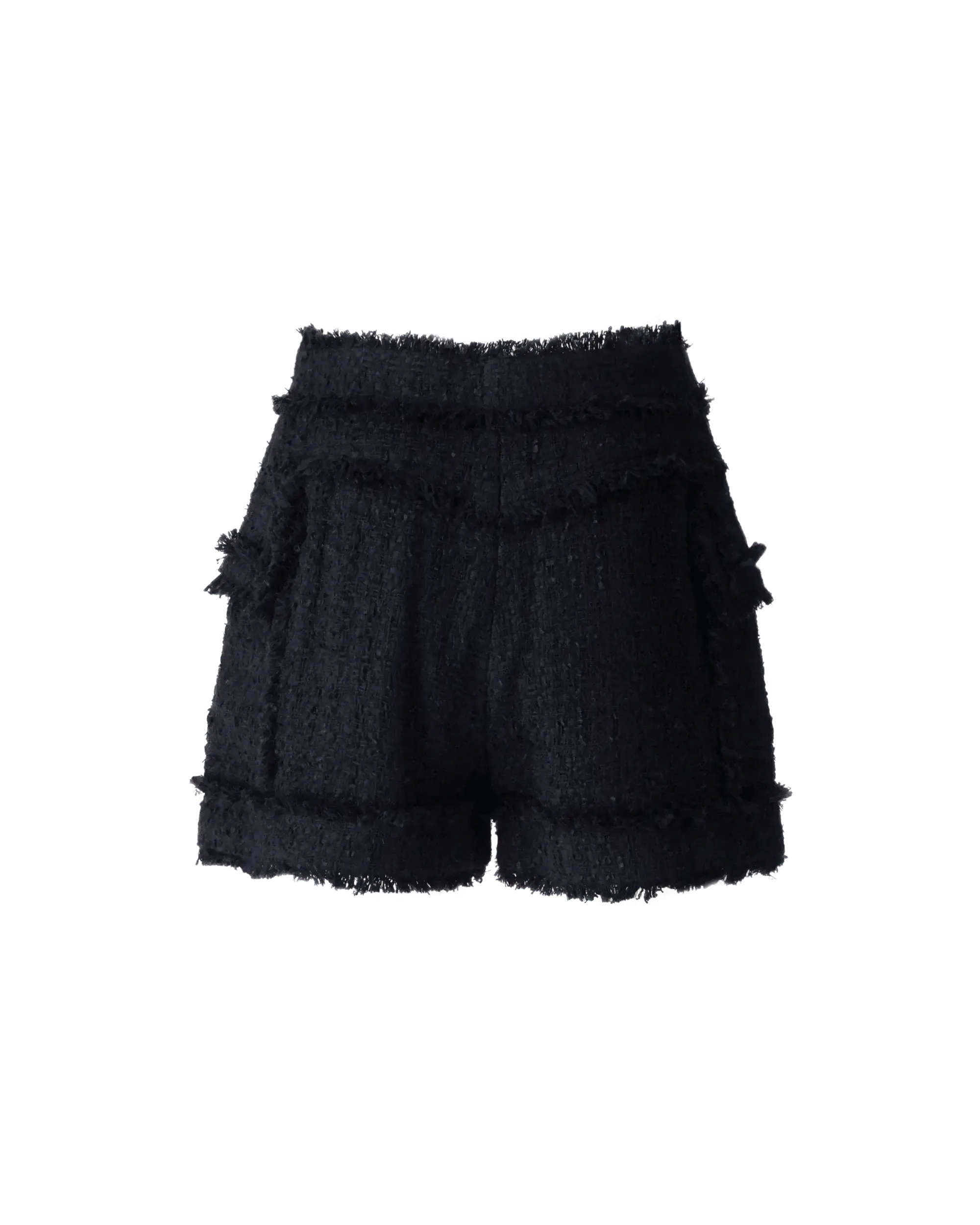 Tweed Gold-Tone Button Shorts - DIHSAN