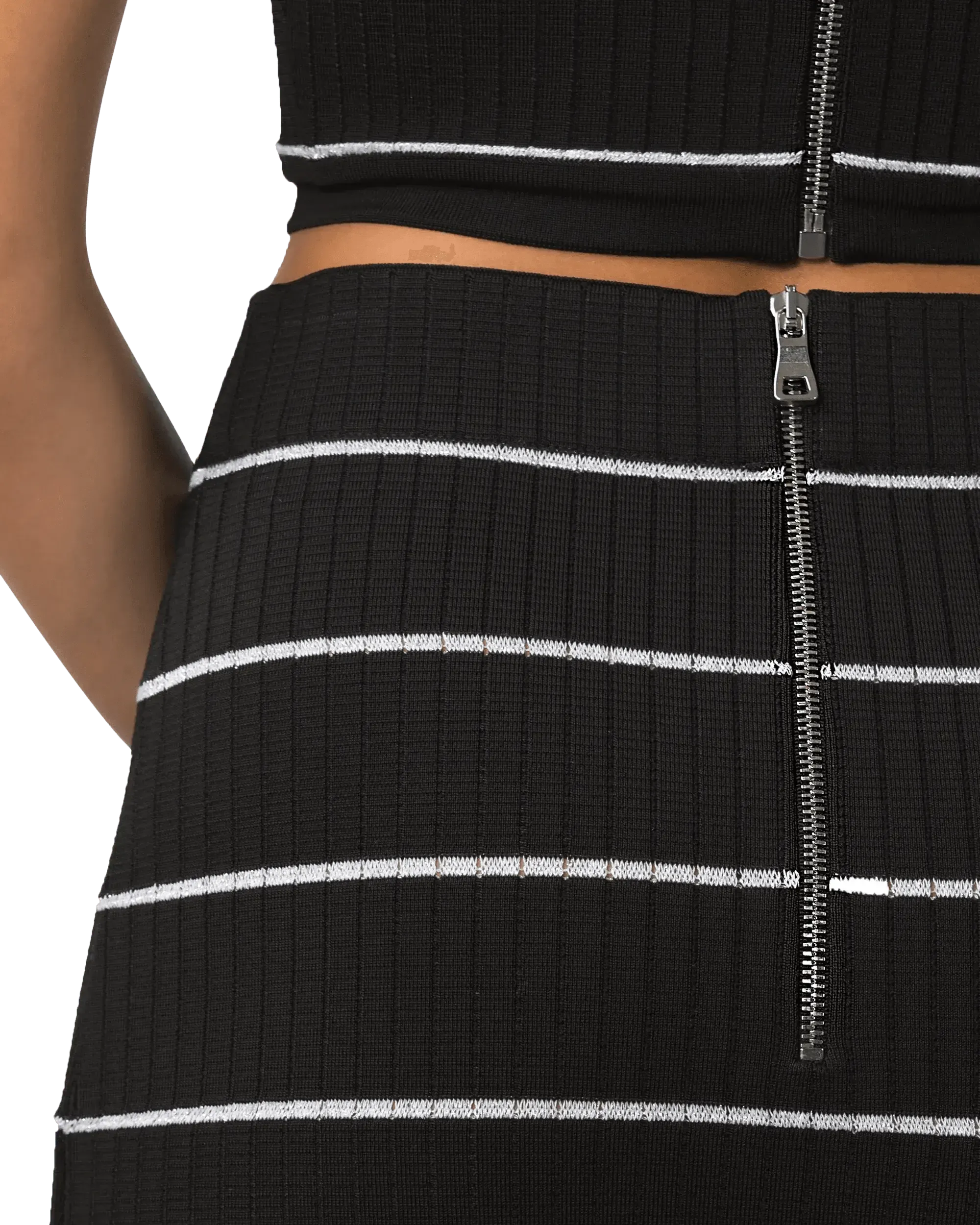 Striped Knit Skirt - DIHSAN