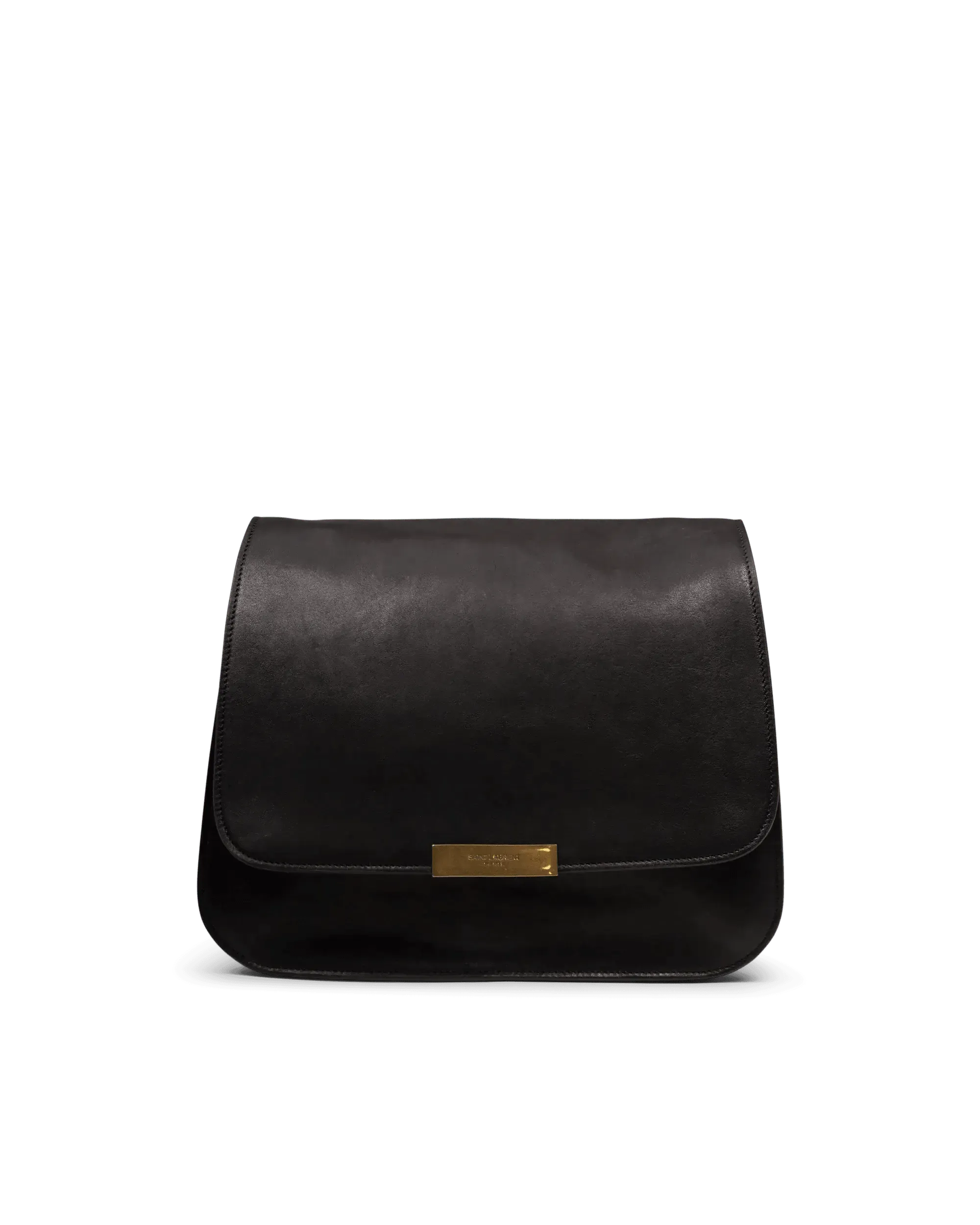 Black Lambskin Amalia Leather Bag by Saint Laurent | DIHSAN