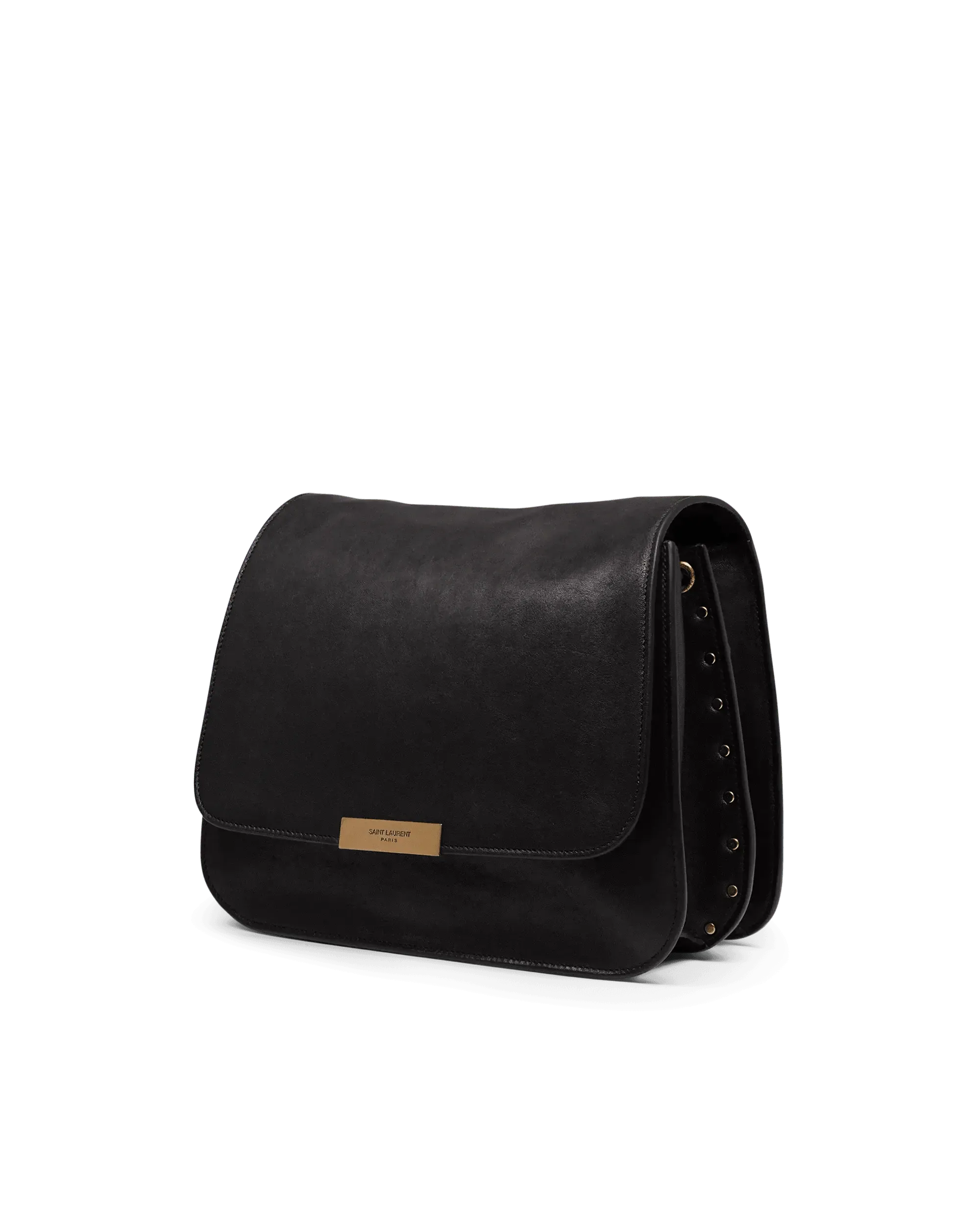 Black Lambskin Amalia Leather Bag by Saint Laurent | DIHSAN