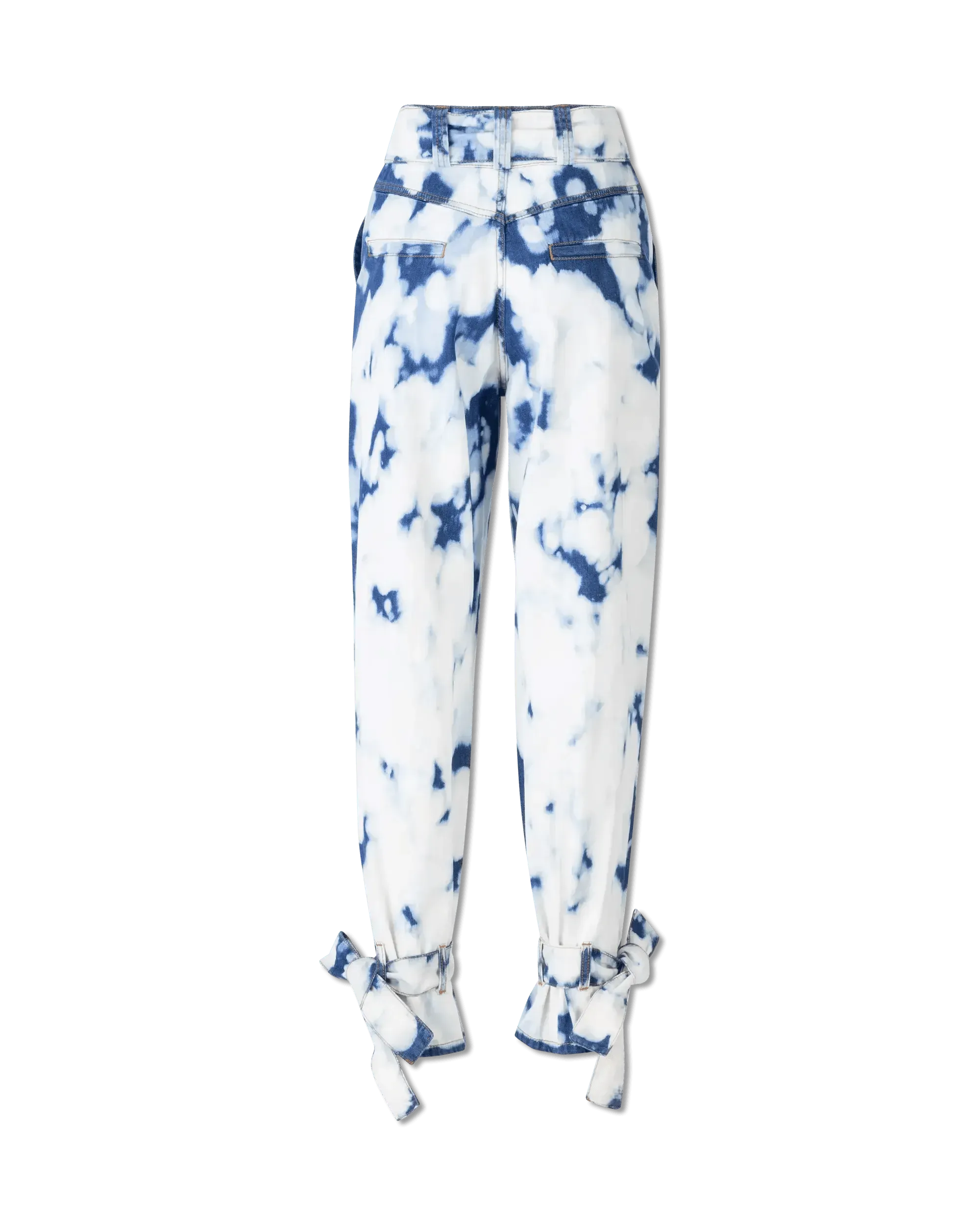 Tie-Dye Ankle-Belted Jeans - DIHSAN