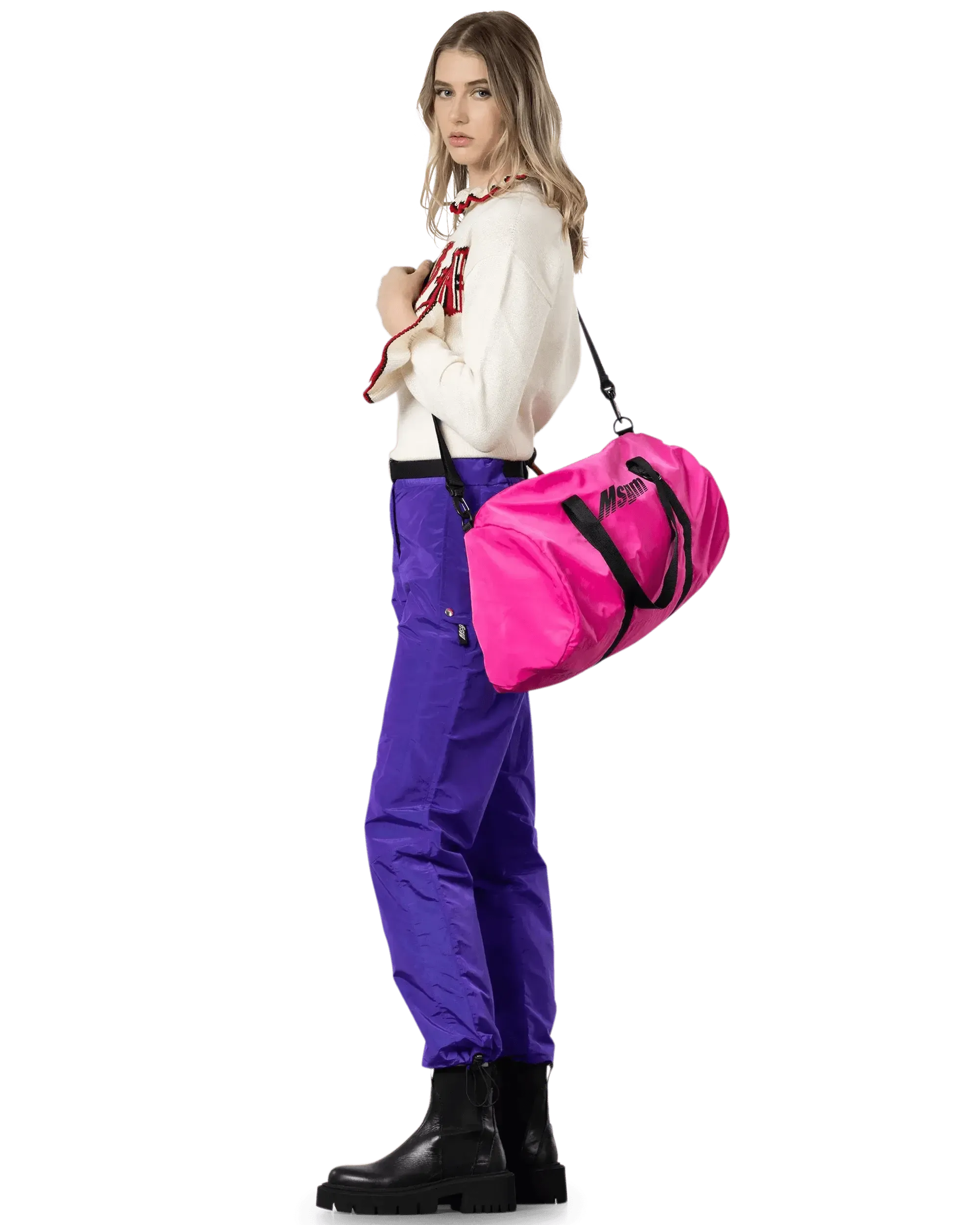 Logo Print Duffle Bag - DIHSAN