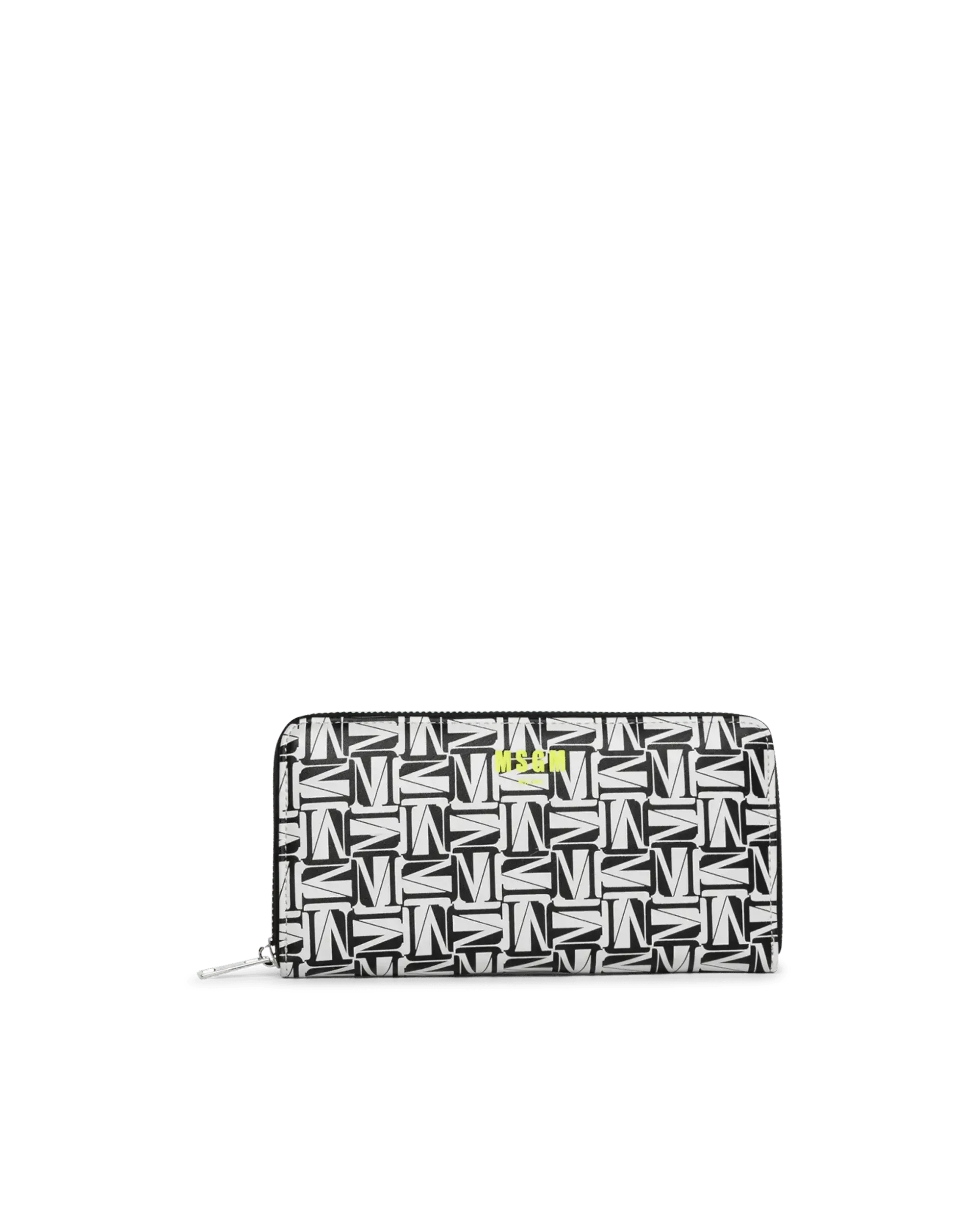 Geometric 'M' Print Zip Wallet - DIHSAN