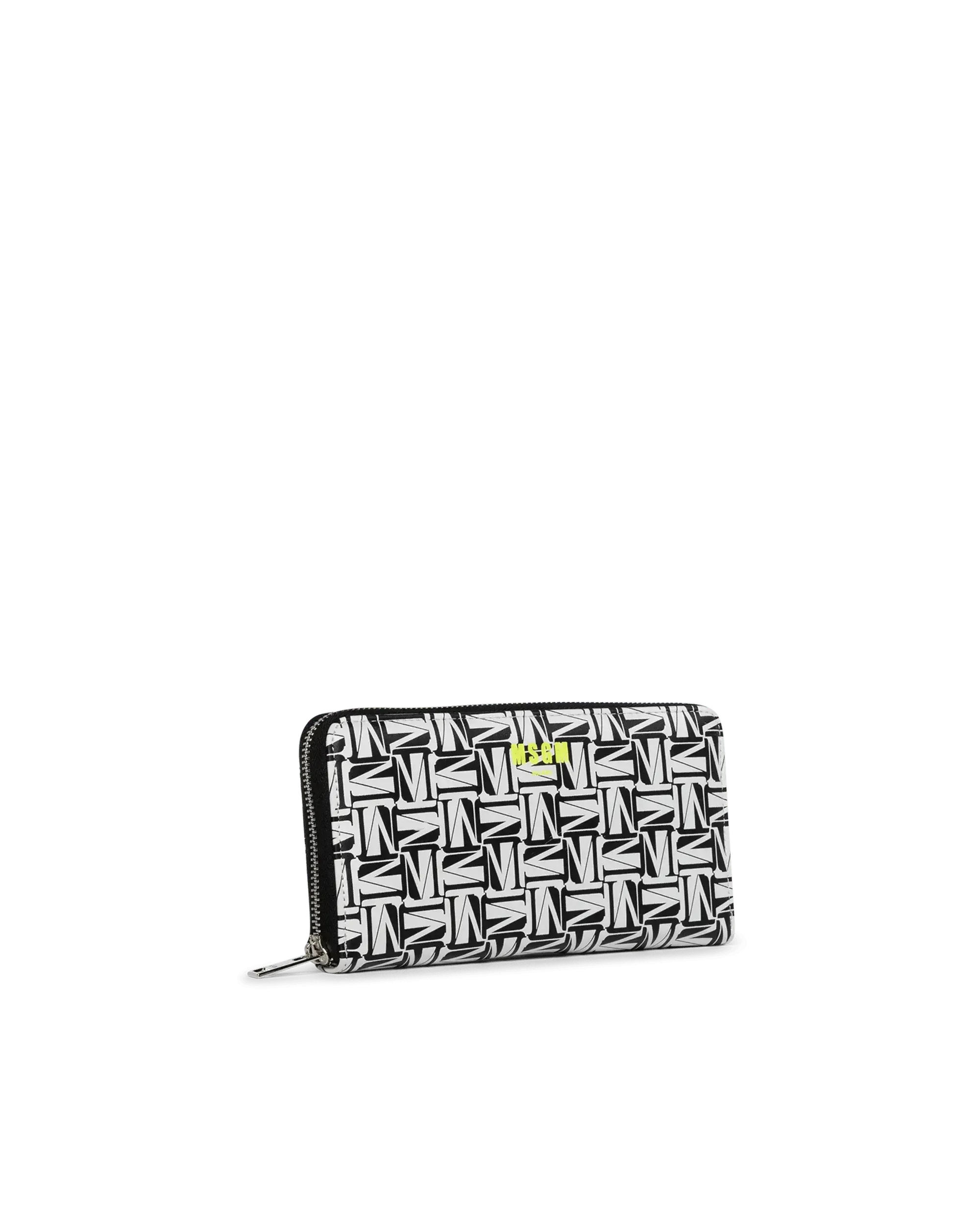 Geometric 'M' Print Zip Wallet - DIHSAN