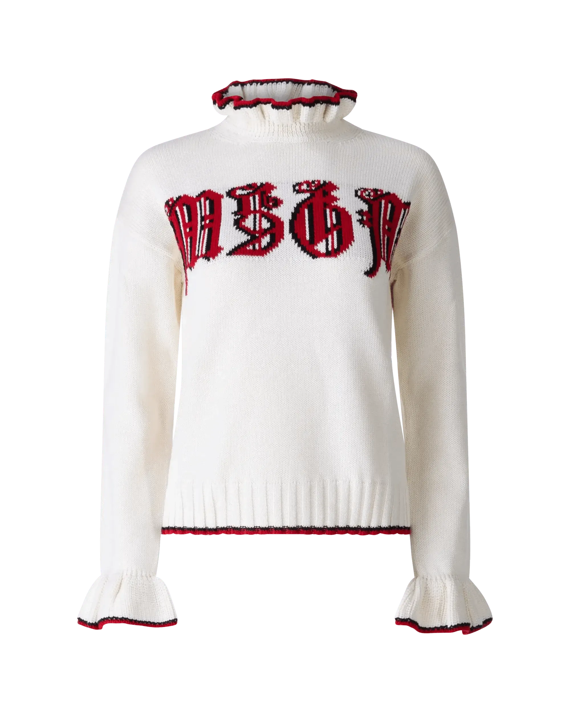 Ruffle-Detailed Knit Top - DIHSAN