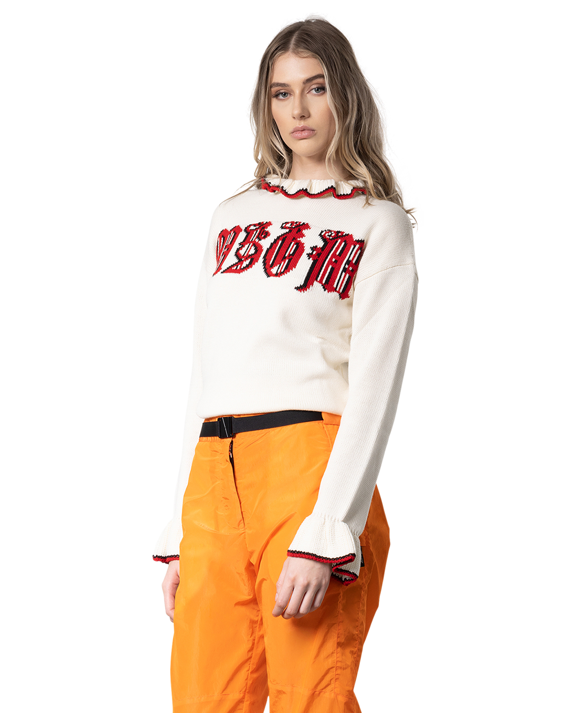 MSGM Knit Ruffled Sweater