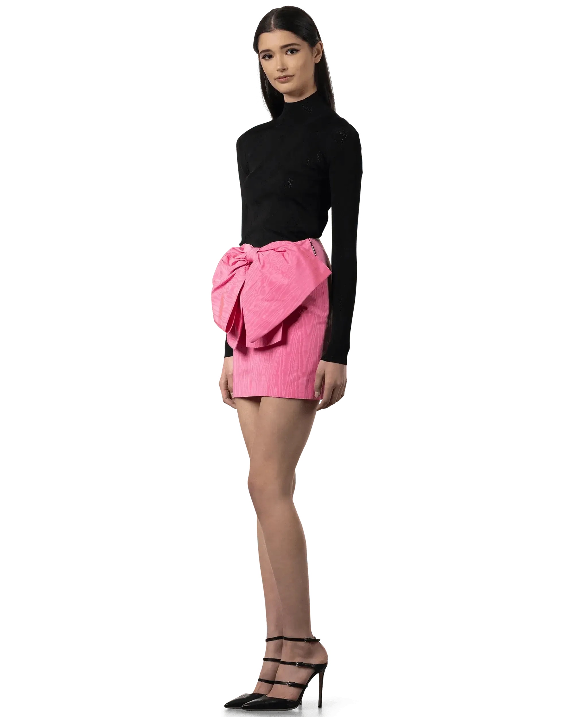 Bow-Detailed Mini Skirt - DIHSAN