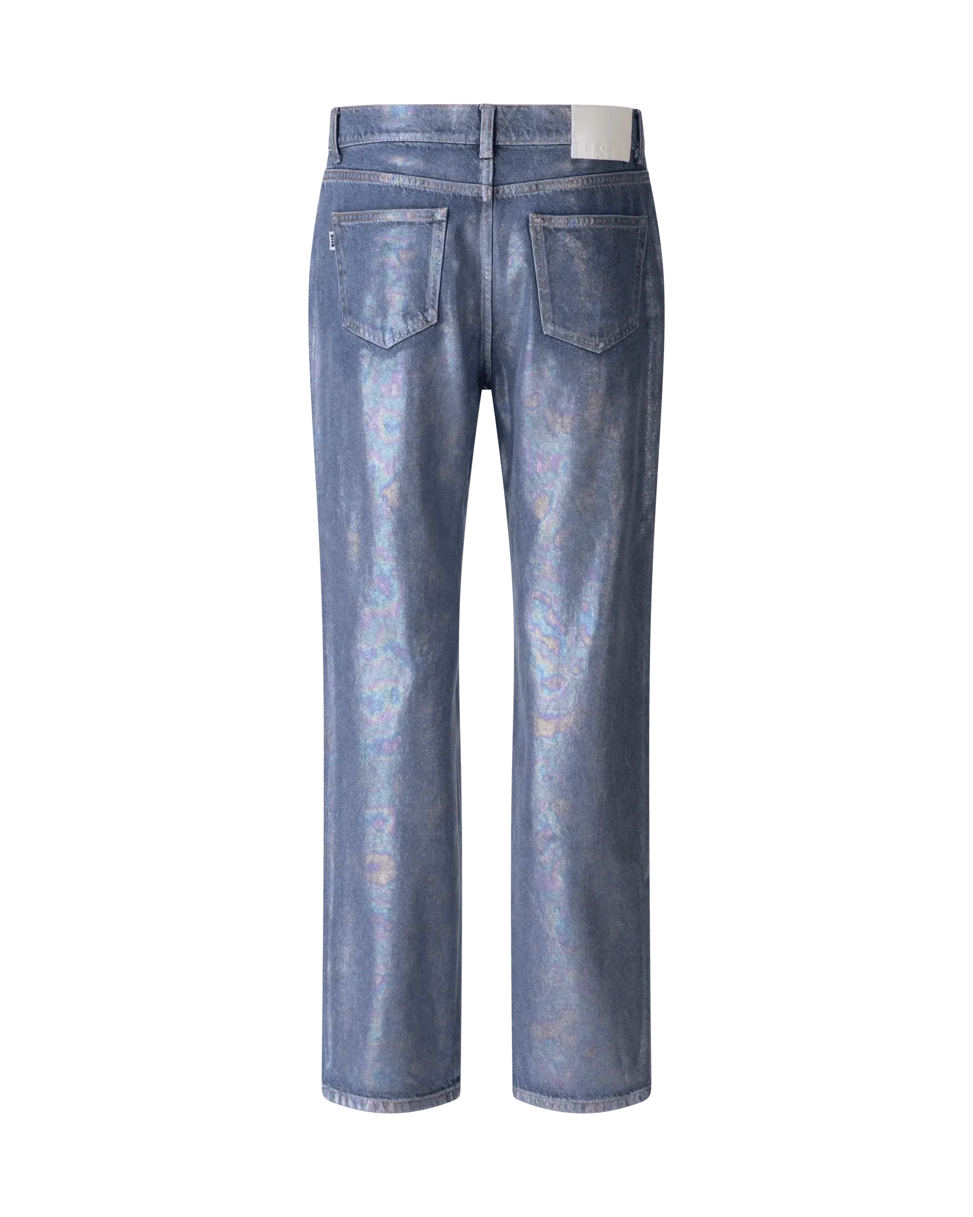 Iridescent Print Denim Jeans - DIHSAN