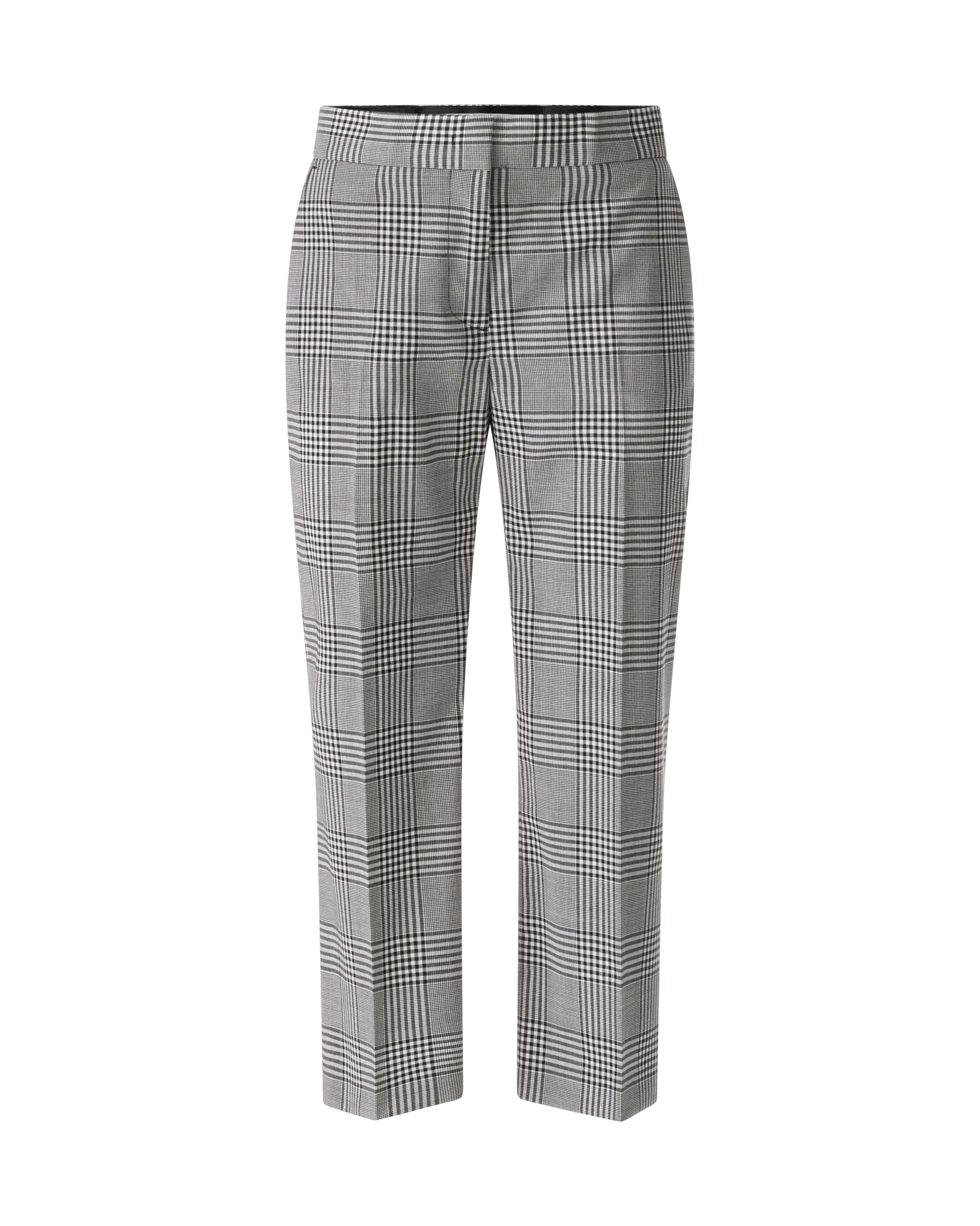 Cropped Plaid Dress Pants - DIHSAN