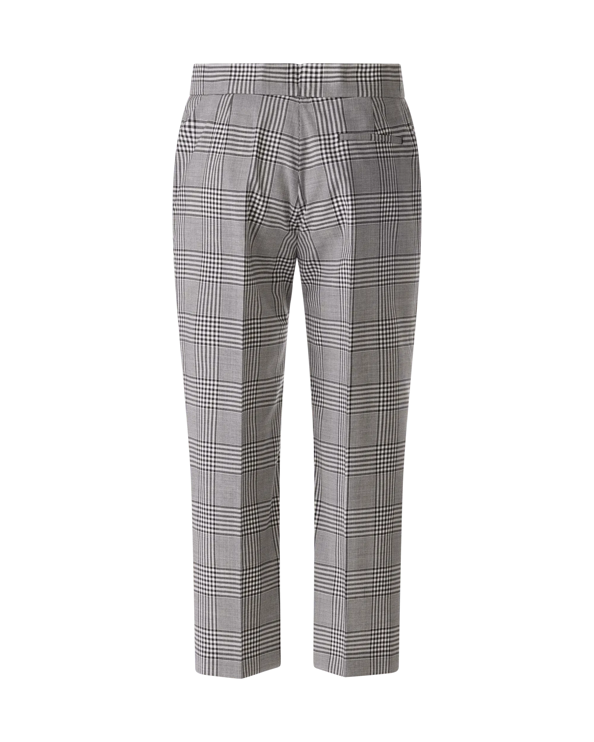 Cropped Plaid Dress Pants - DIHSAN