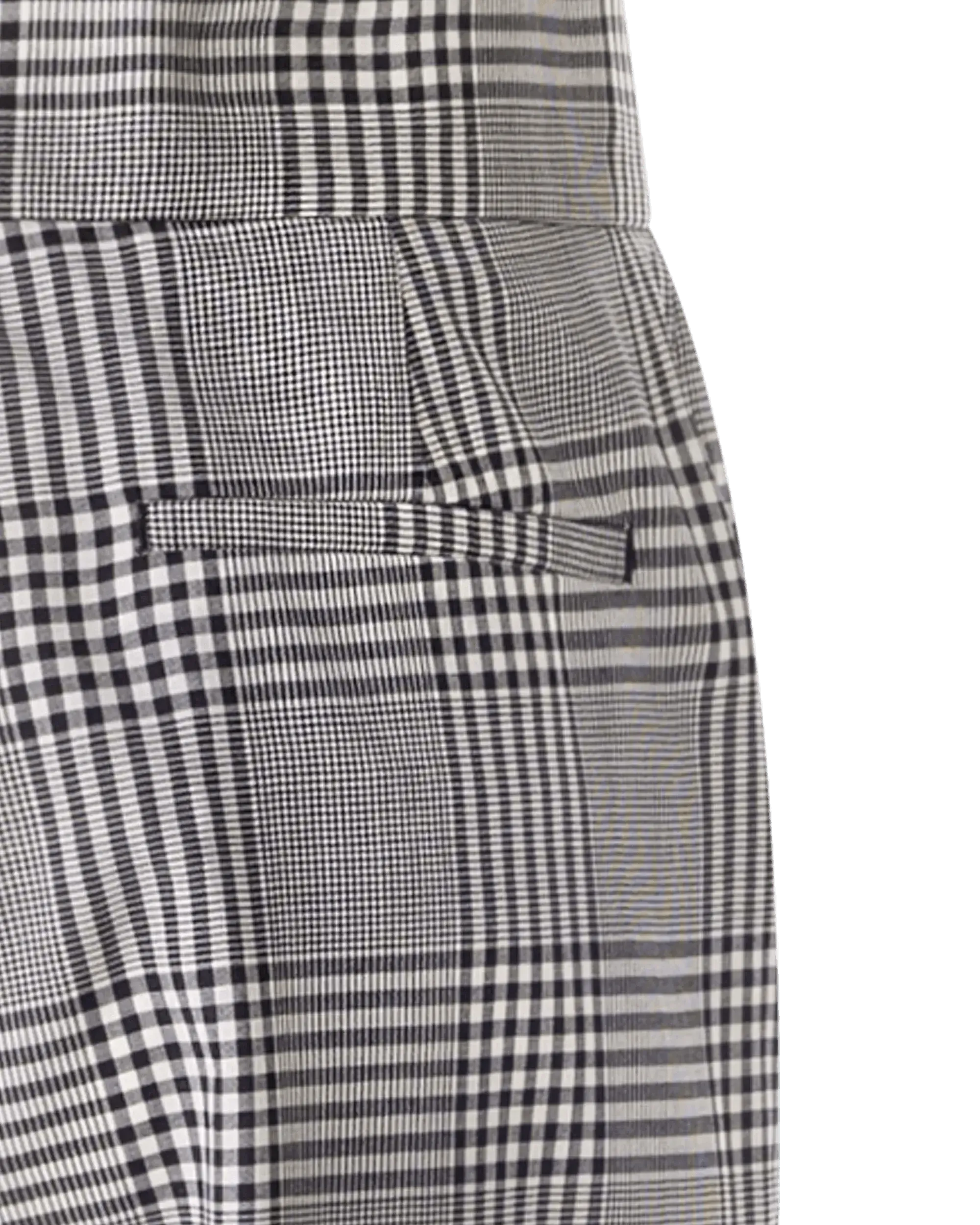 Cropped Plaid Dress Pants - DIHSAN