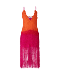 Two-Toned Fringe Dress - DIHSAN