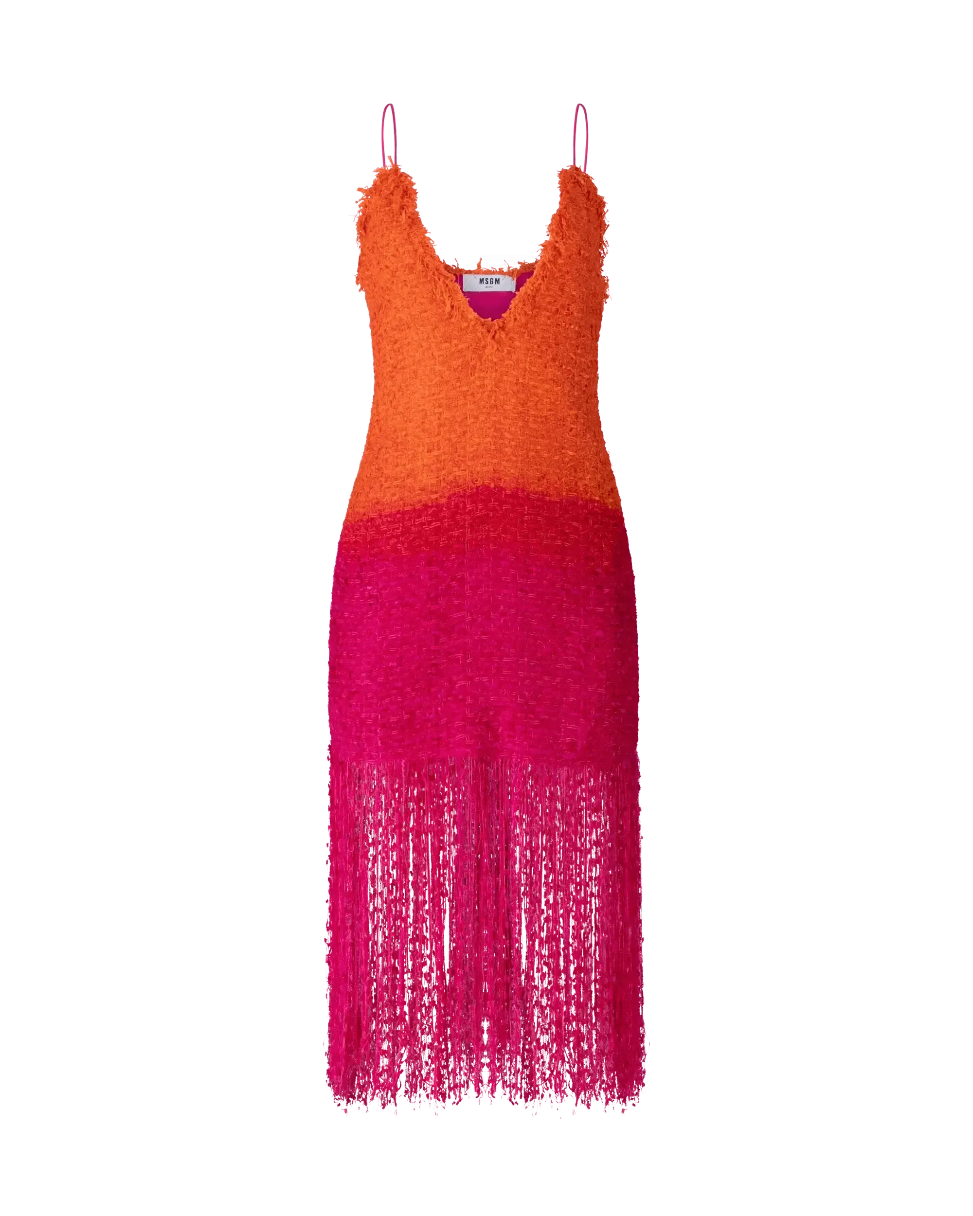 Two-Toned Fringe Dress - DIHSAN