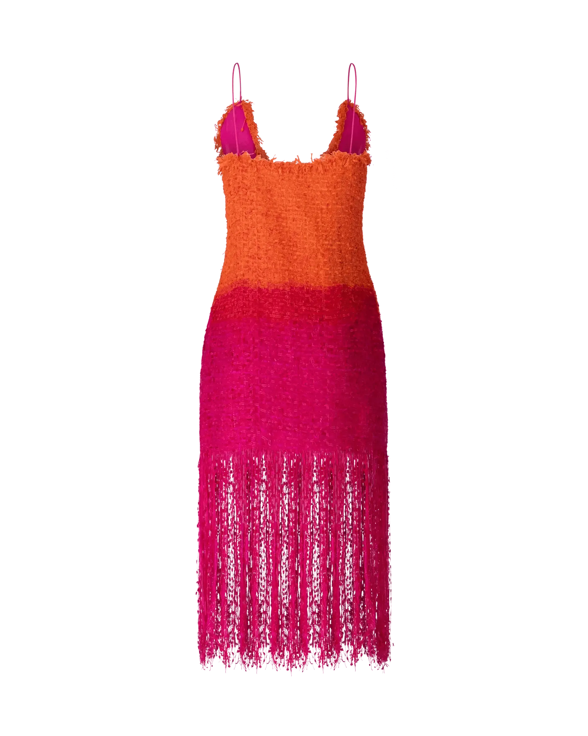 Two-Toned Fringe Dress - DIHSAN