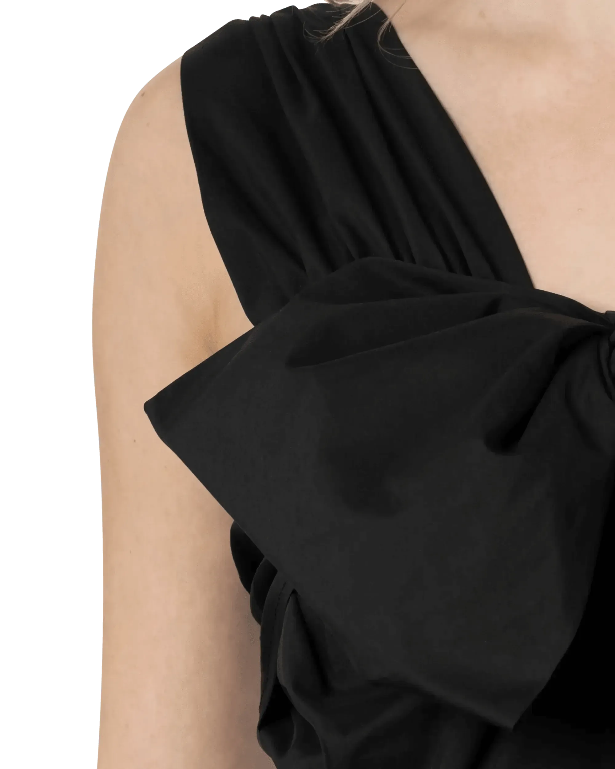 Bow-Detailed One Shoulder Jumpsuit - DIHSAN