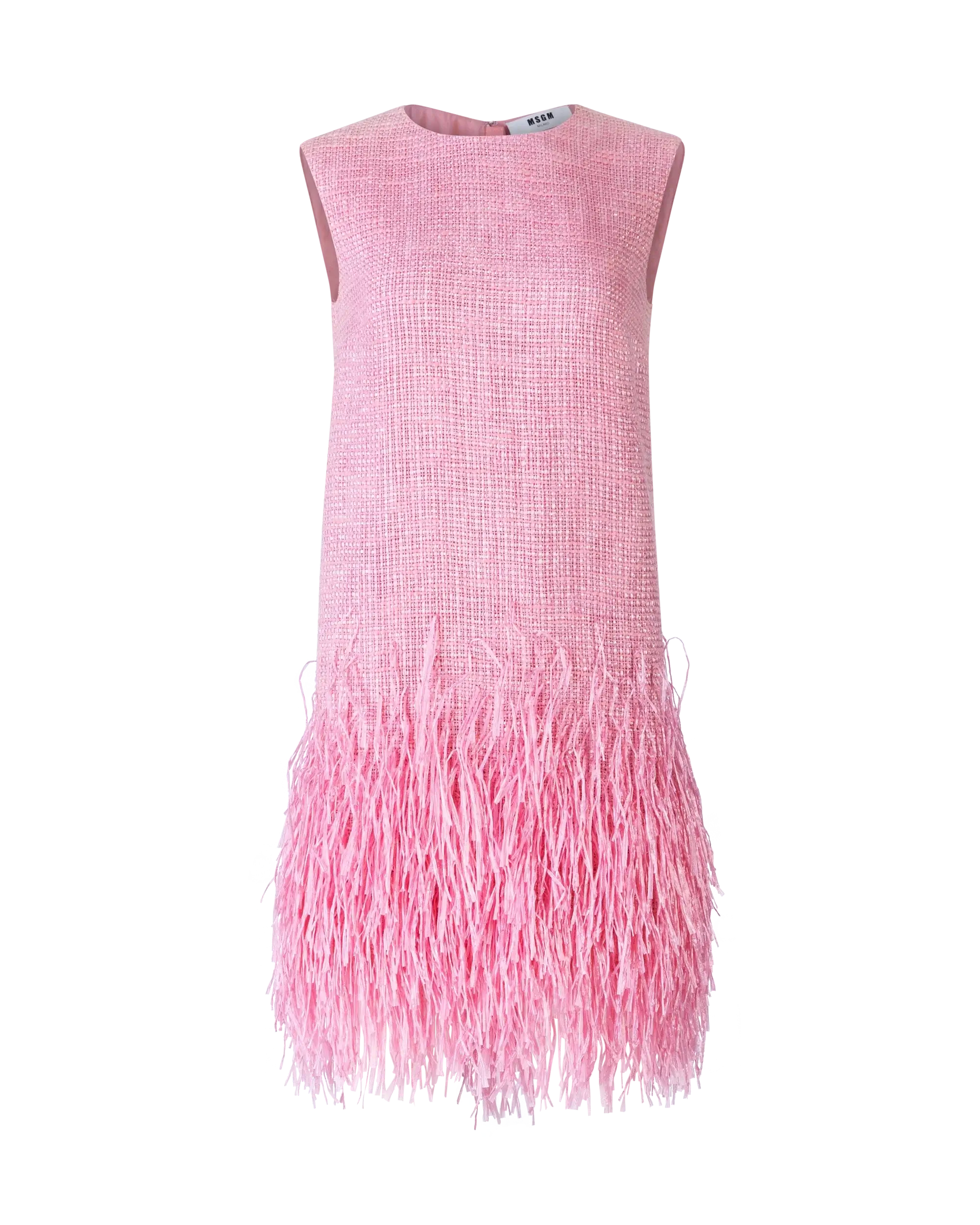 Sleeveless Fringe-Trimmed Dress