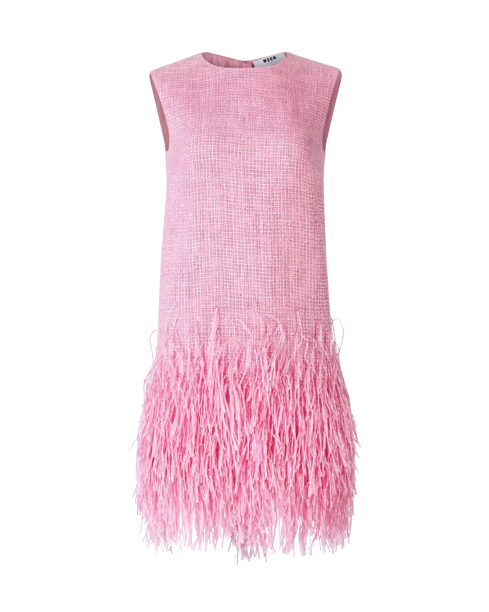 Sleeveless Fringe-Trimmed Dress - DIHSAN