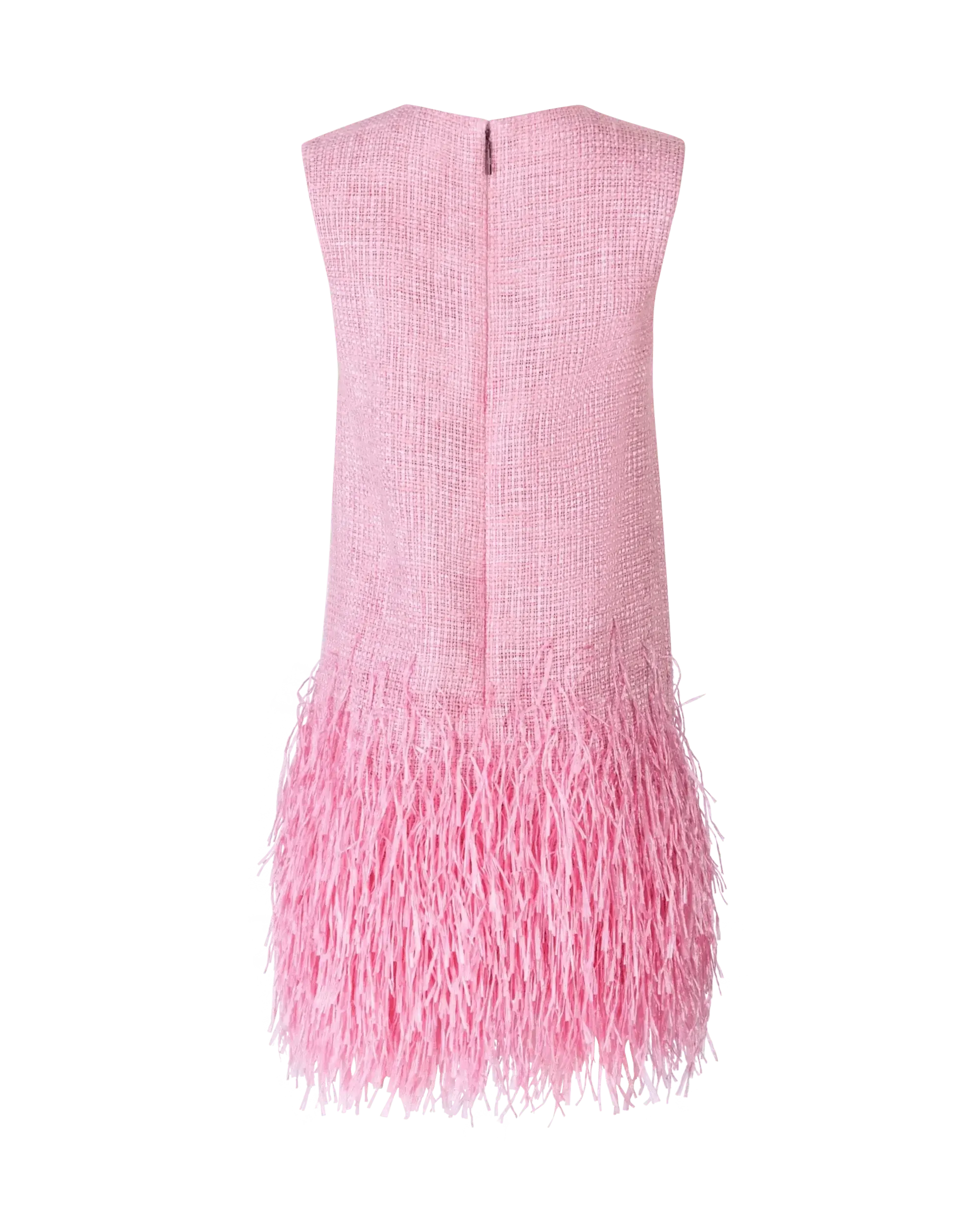 Sleeveless Fringe-Trimmed Dress - DIHSAN