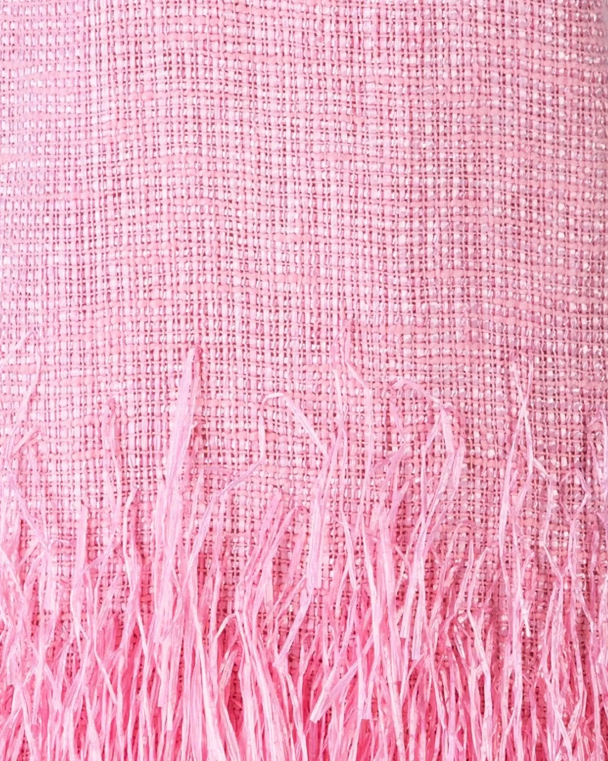 Sleeveless Fringe-Trimmed Dress - DIHSAN